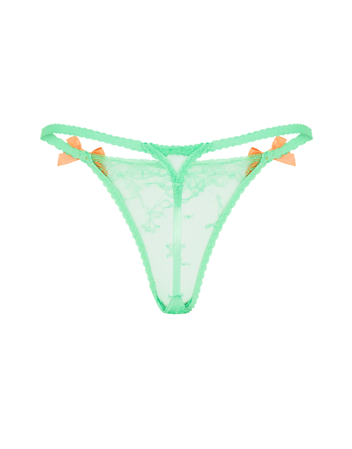 Isedora Thong Green/Neon Orange | Agent Provocateur