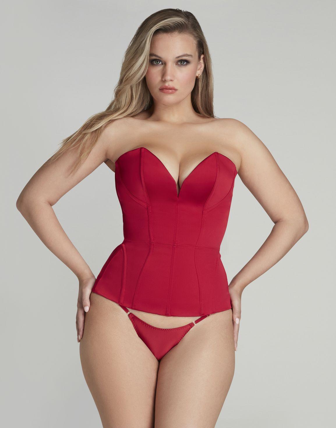 Gena Satin Corset Red | Agent Provocateur