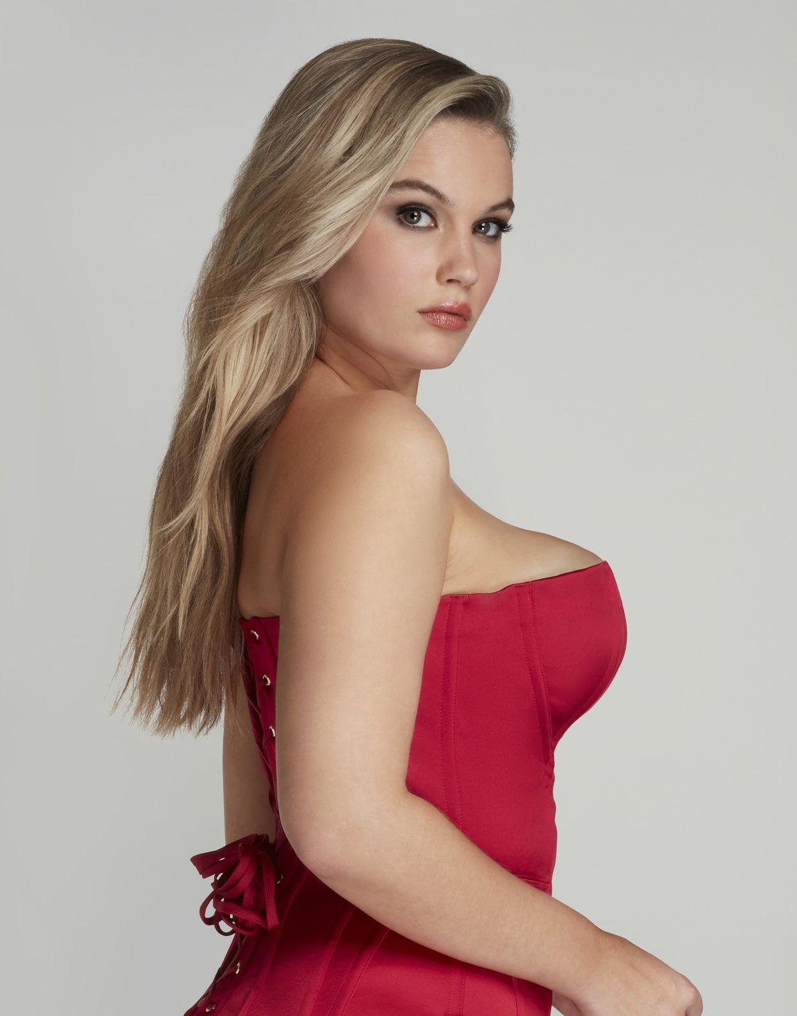 Gena Satin Corset Red | Agent Provocateur