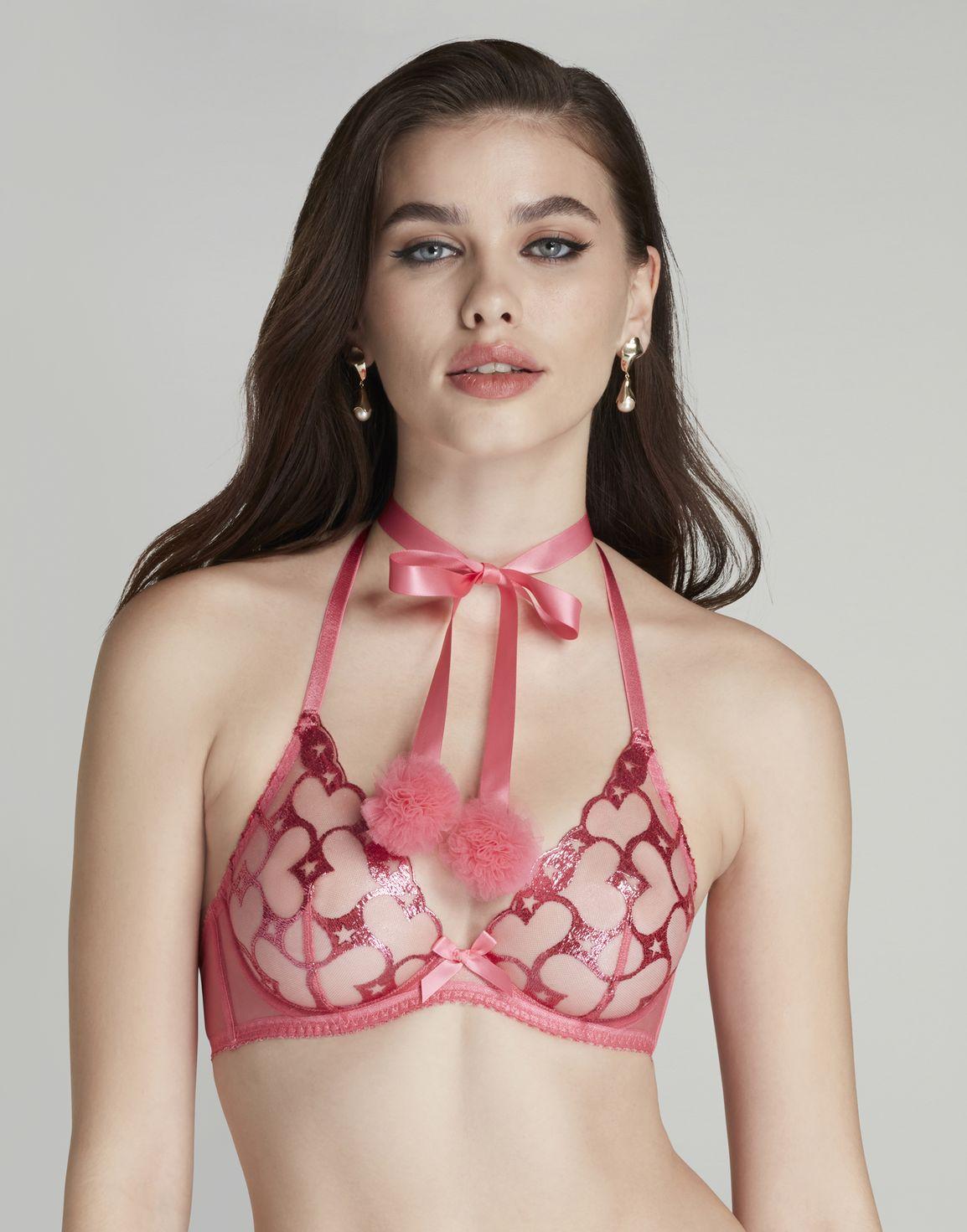 Bobbi Plunge Underwired Bra Pink | Agent Provocateur