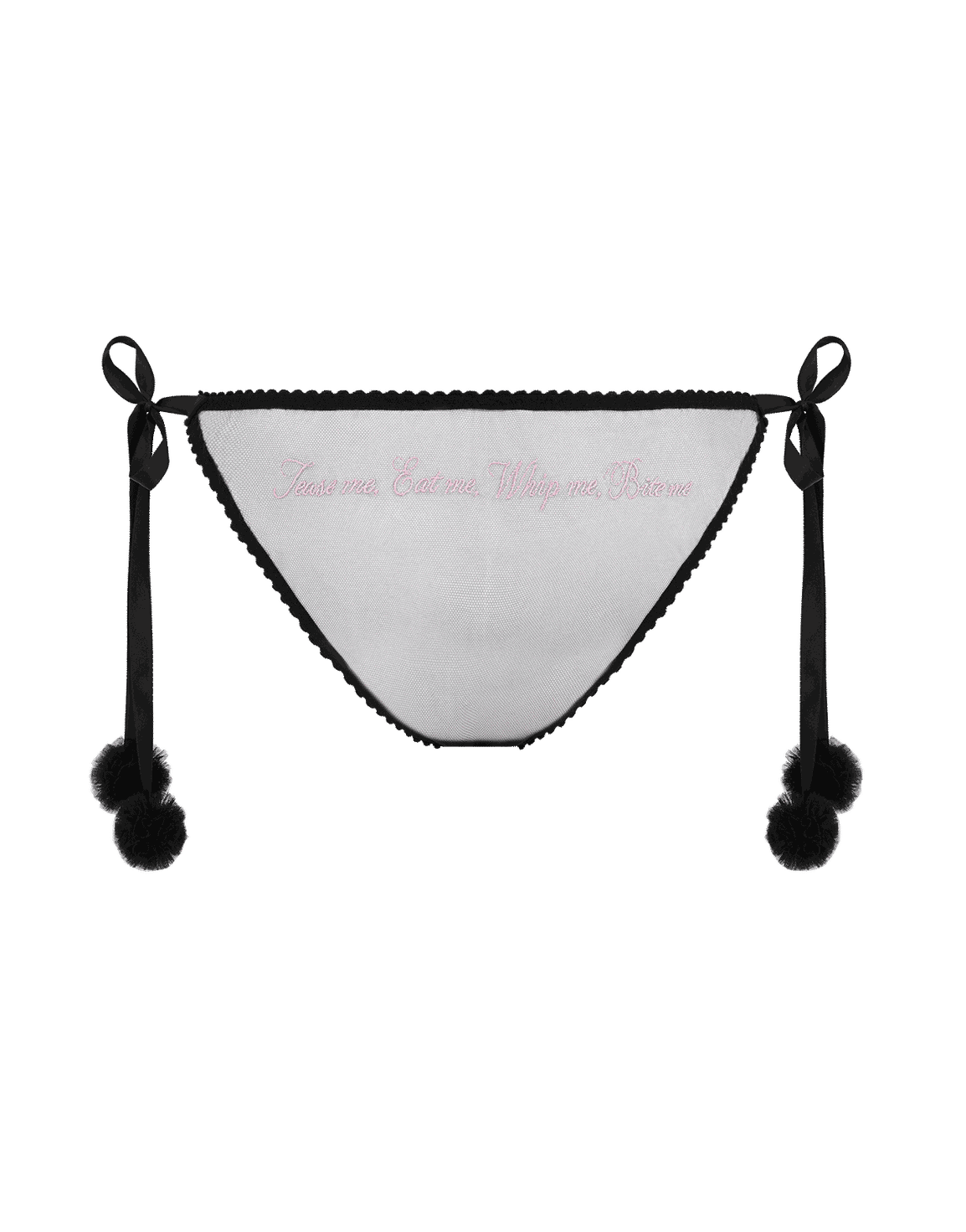 Tease Me Tie Side Brief Black/Baby Pink | Agent Provocateur