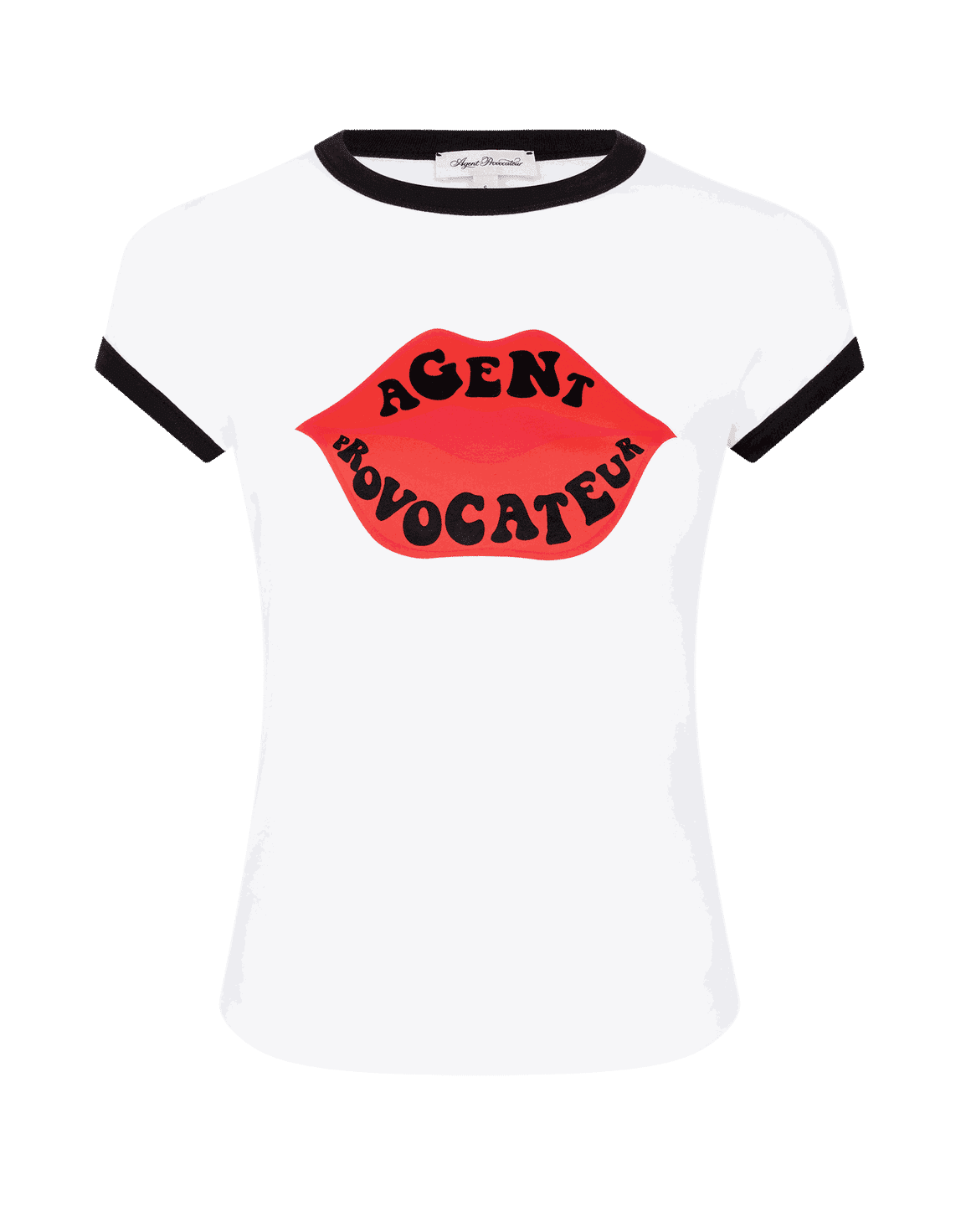 Janette Pyjama T-Shirt White/Red/Black | Agent Provocateur