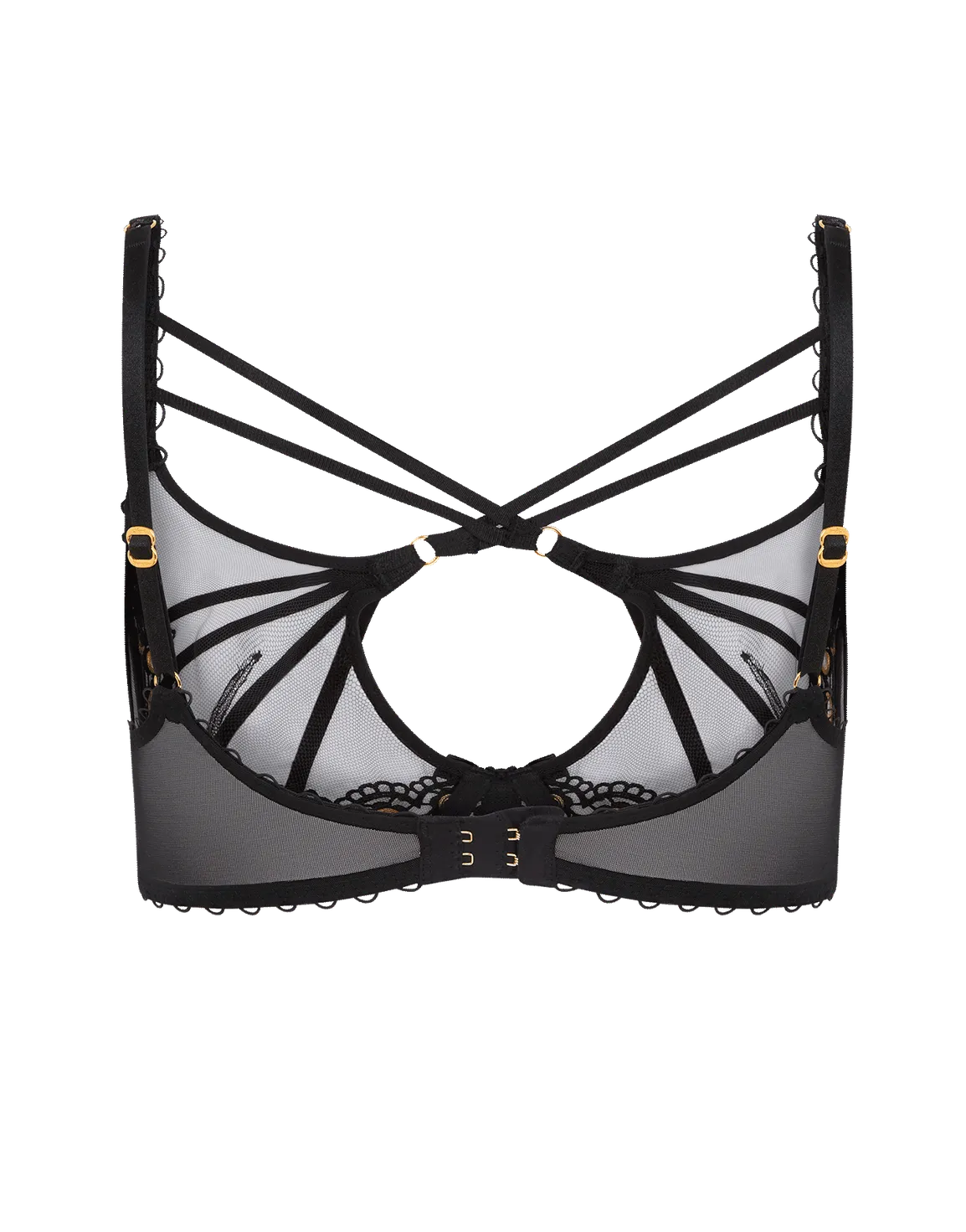 Doretta Plunge Underwired Bra Black | Agent Provocateur