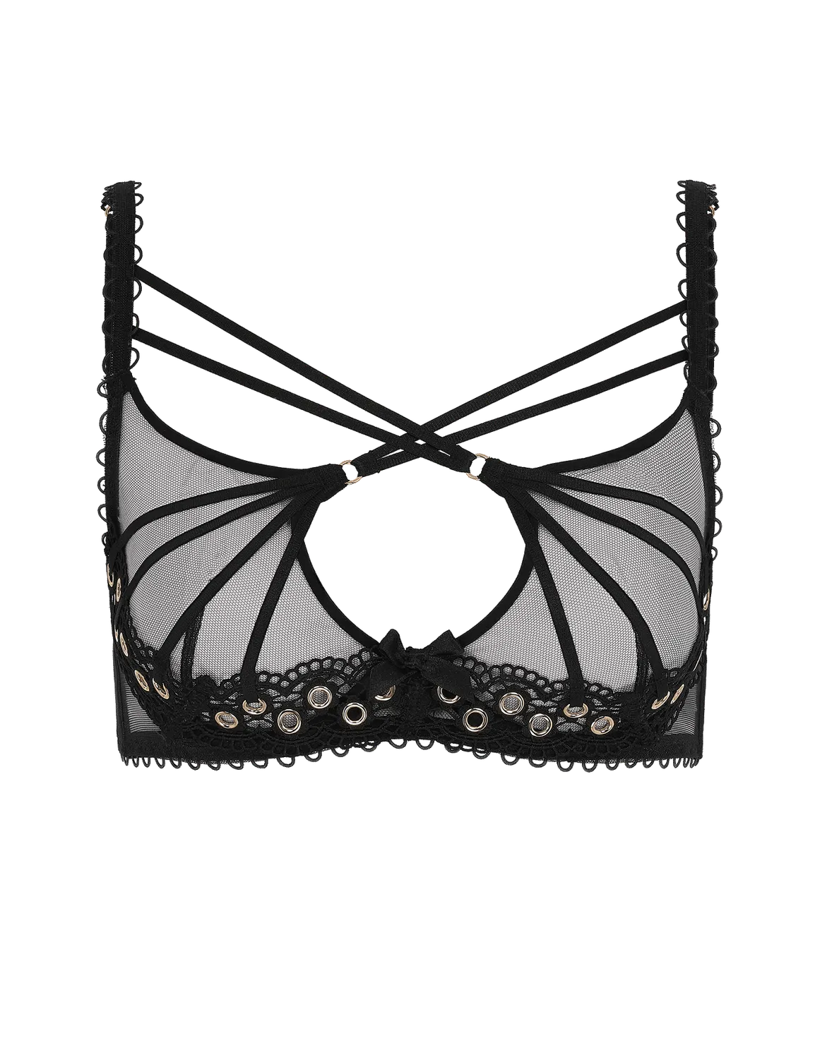 Doretta Plunge Underwired Bra Black | Agent Provocateur