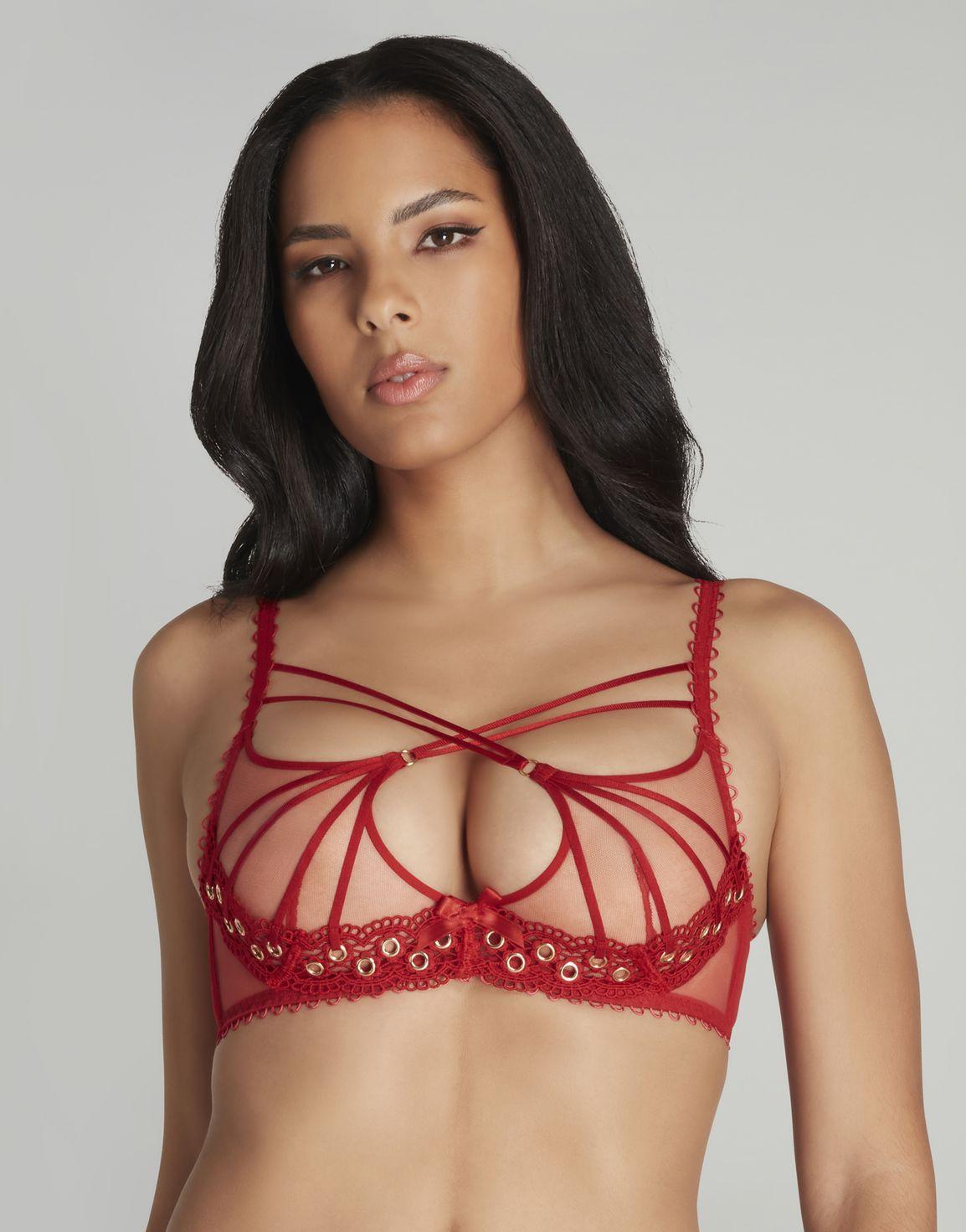 Doretta Plunge Underwired Bra Red | Agent Provocateur