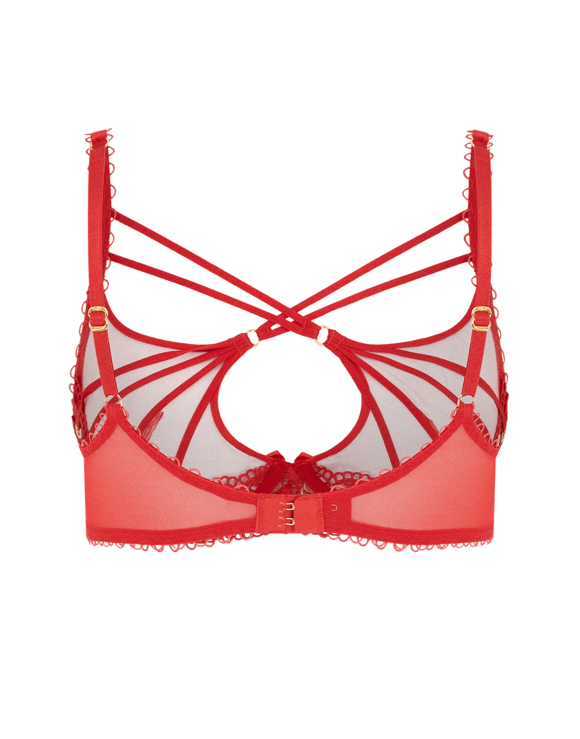 Doretta Plunge Underwired Bra Red | Agent Provocateur