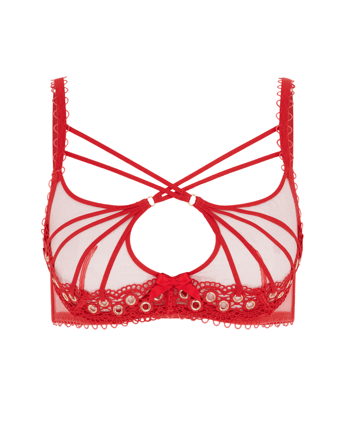 Doretta Plunge Underwired Bra Red | Agent Provocateur