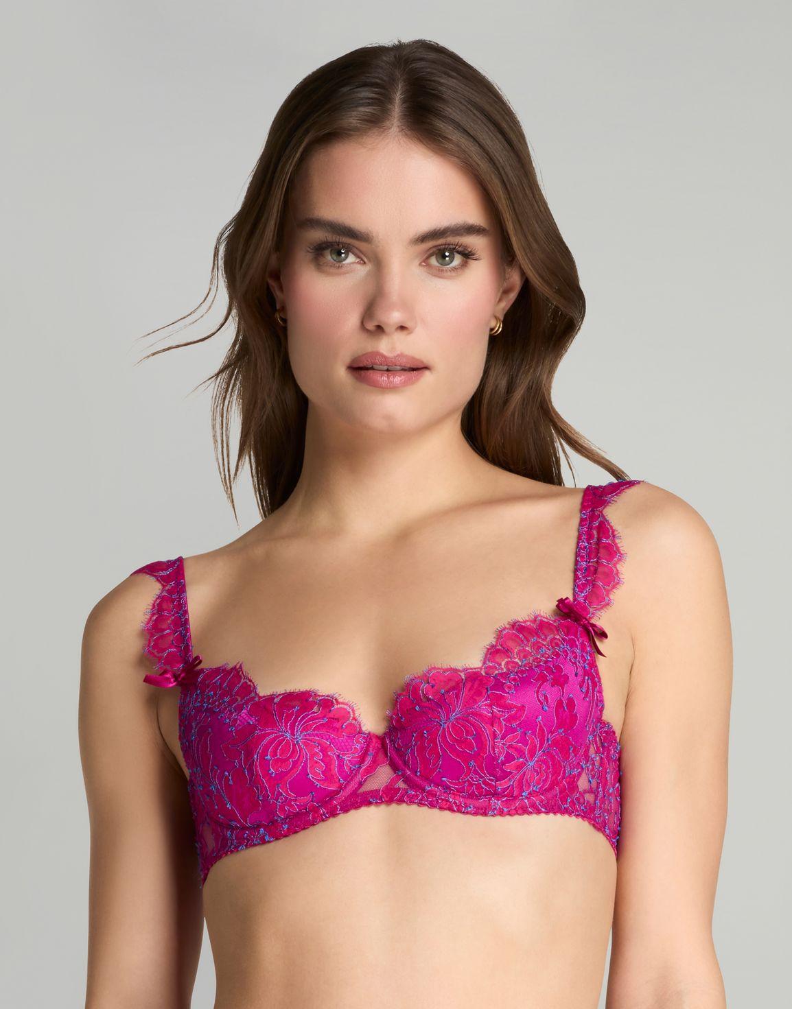 Emiliana Balconette Underwired Bra Magenta/Blue | Agent Provocateur