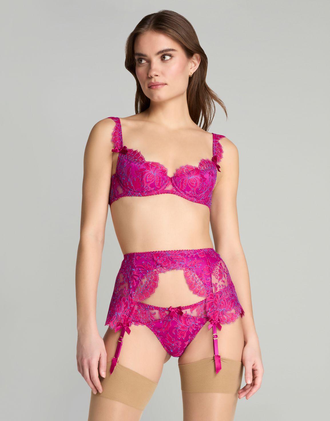 Emiliana Suspender Magenta/Blue | Agent Provocateur