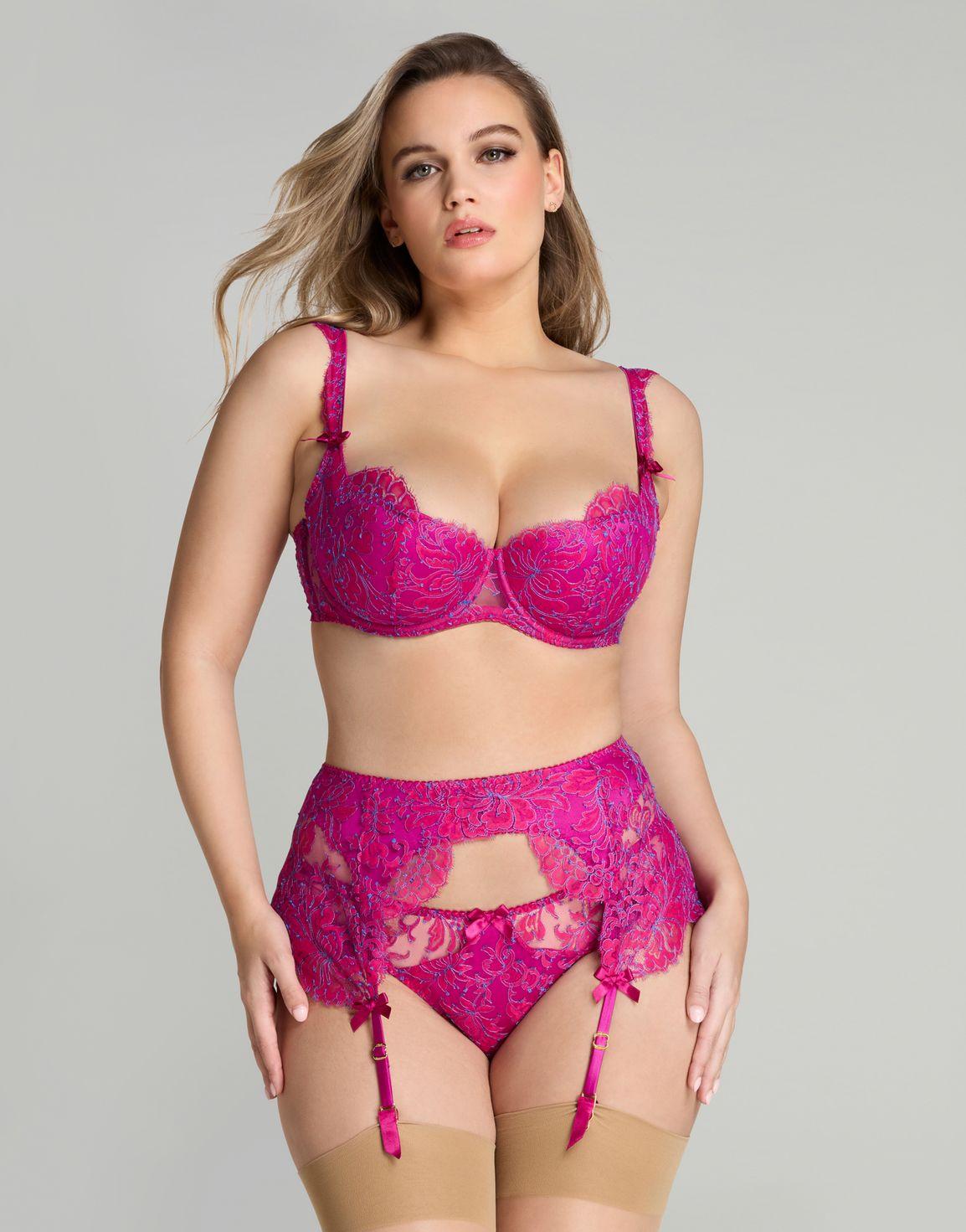 Emiliana Suspender Magenta/Blue | Agent Provocateur