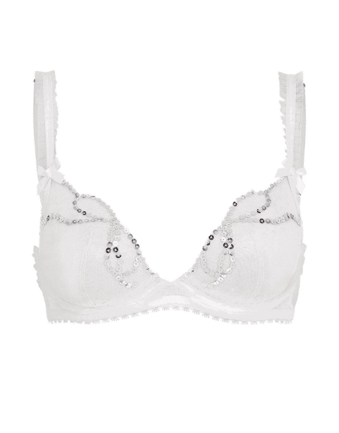 Melle Plunge Underwired Bra White | Agent Provocateur