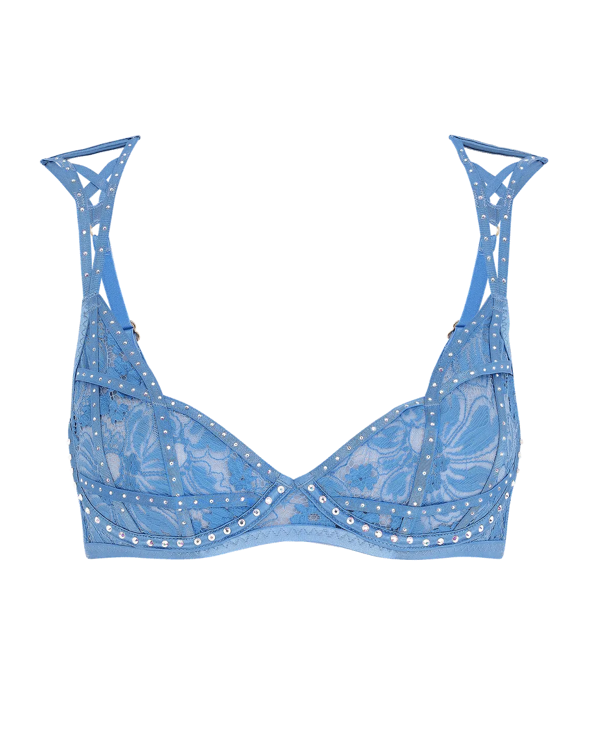 Dianah Plunge Underwired Bra Blue | Agent Provocateur