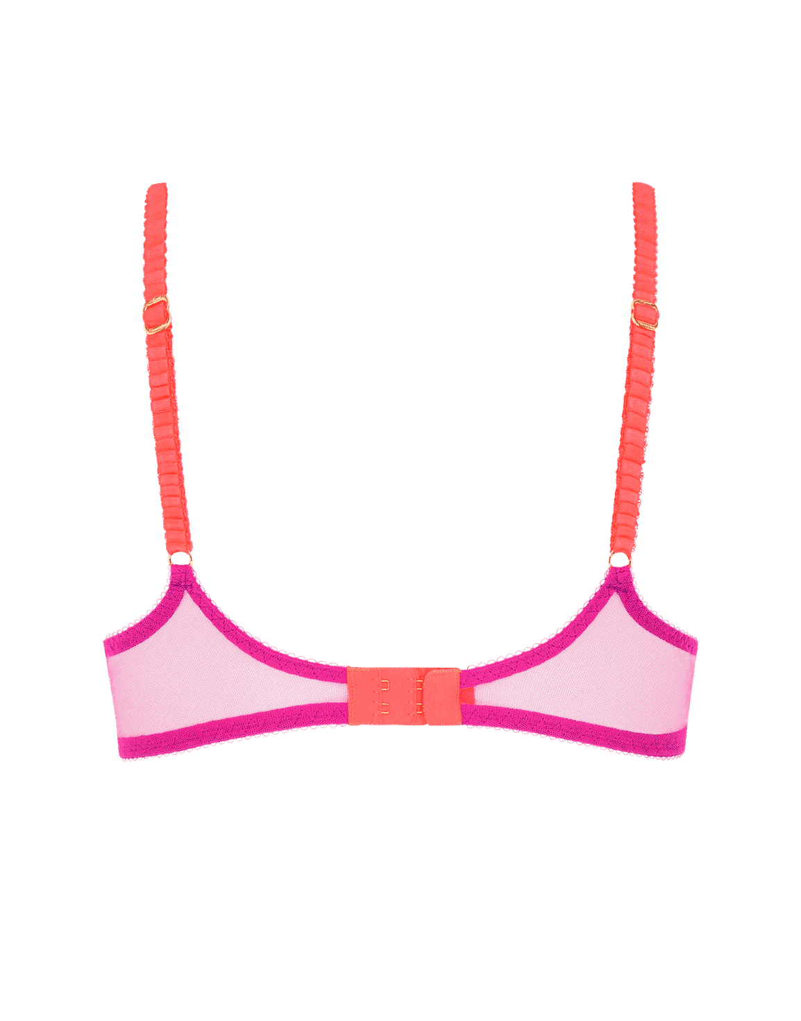 Ottiliee Plunge Underwired Bra Magenta/Neon Orange | Agent Provocateur