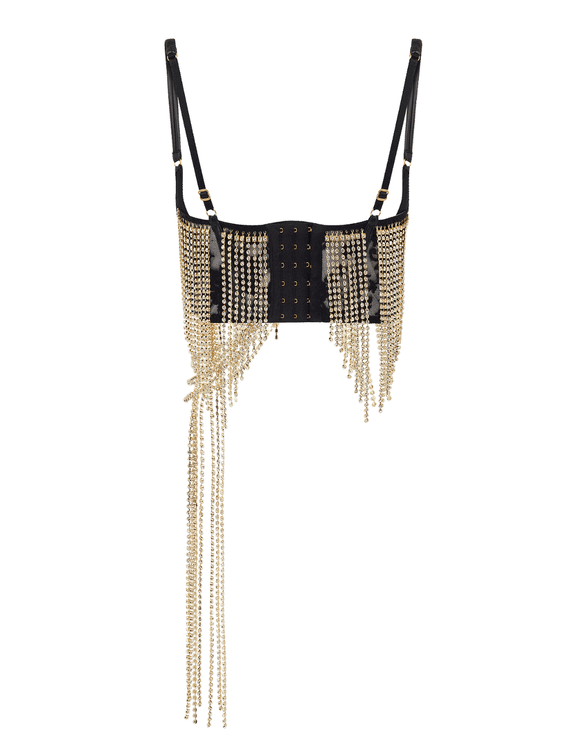 Tiaria Cupless Underwired Bra Black/Gold | Agent Provocateur