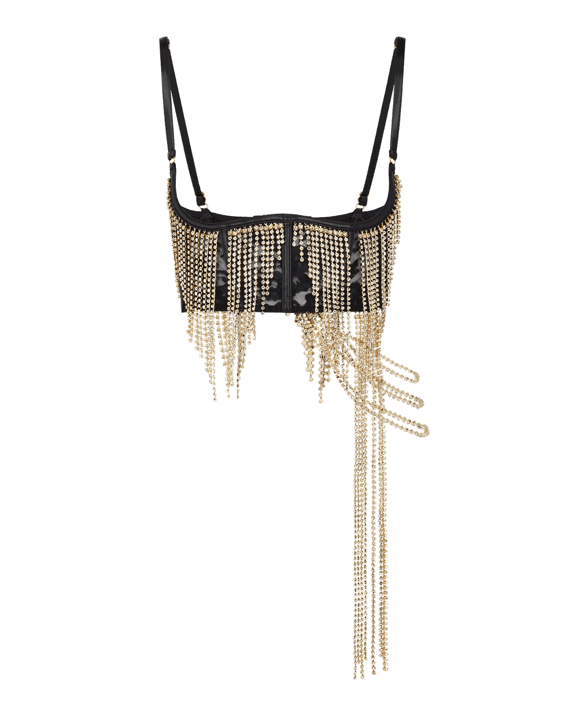 Tiaria Cupless Underwired Bra Black/Gold | Agent Provocateur