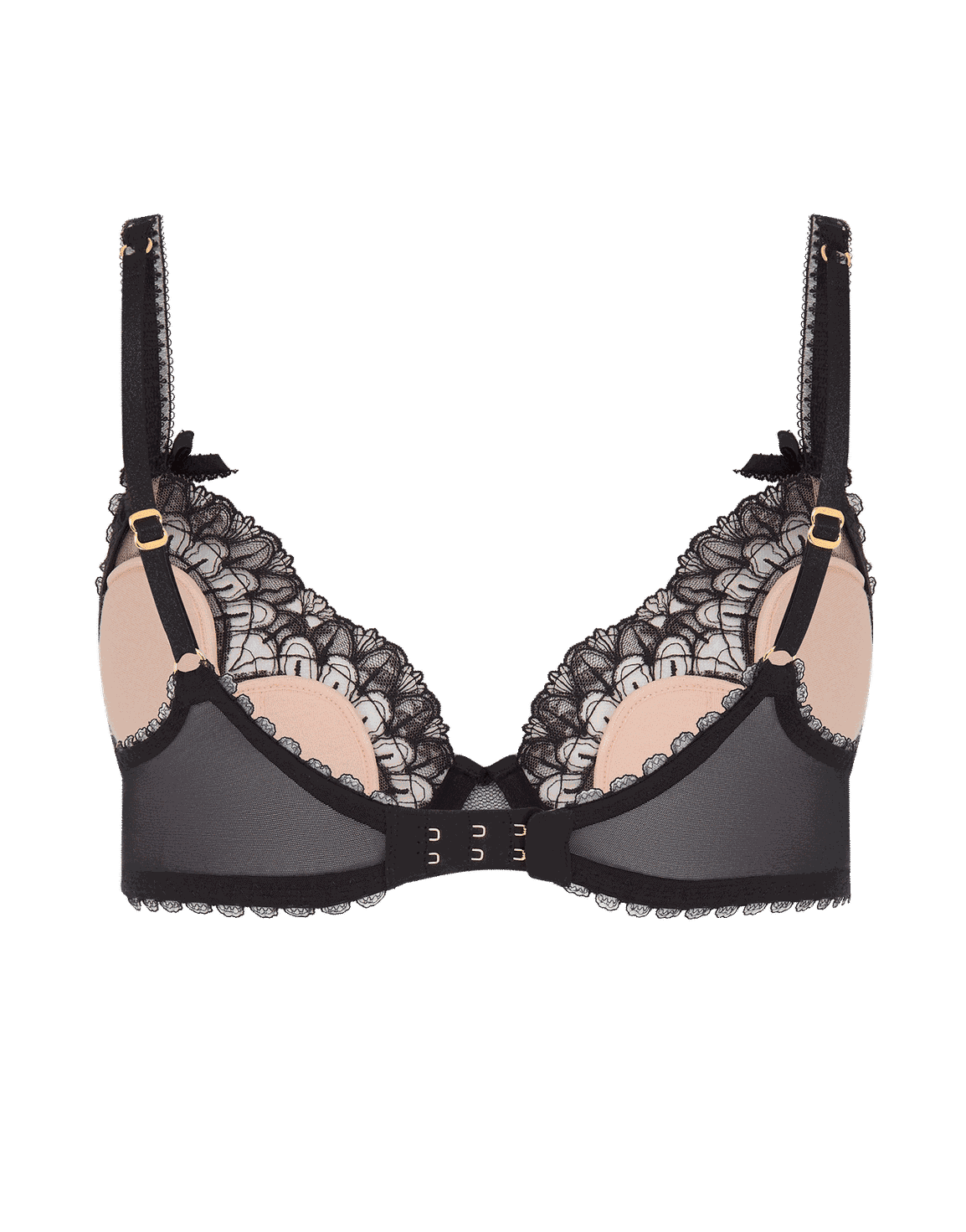 Floria Plunge Underwired Bra Black | Agent Provocateur