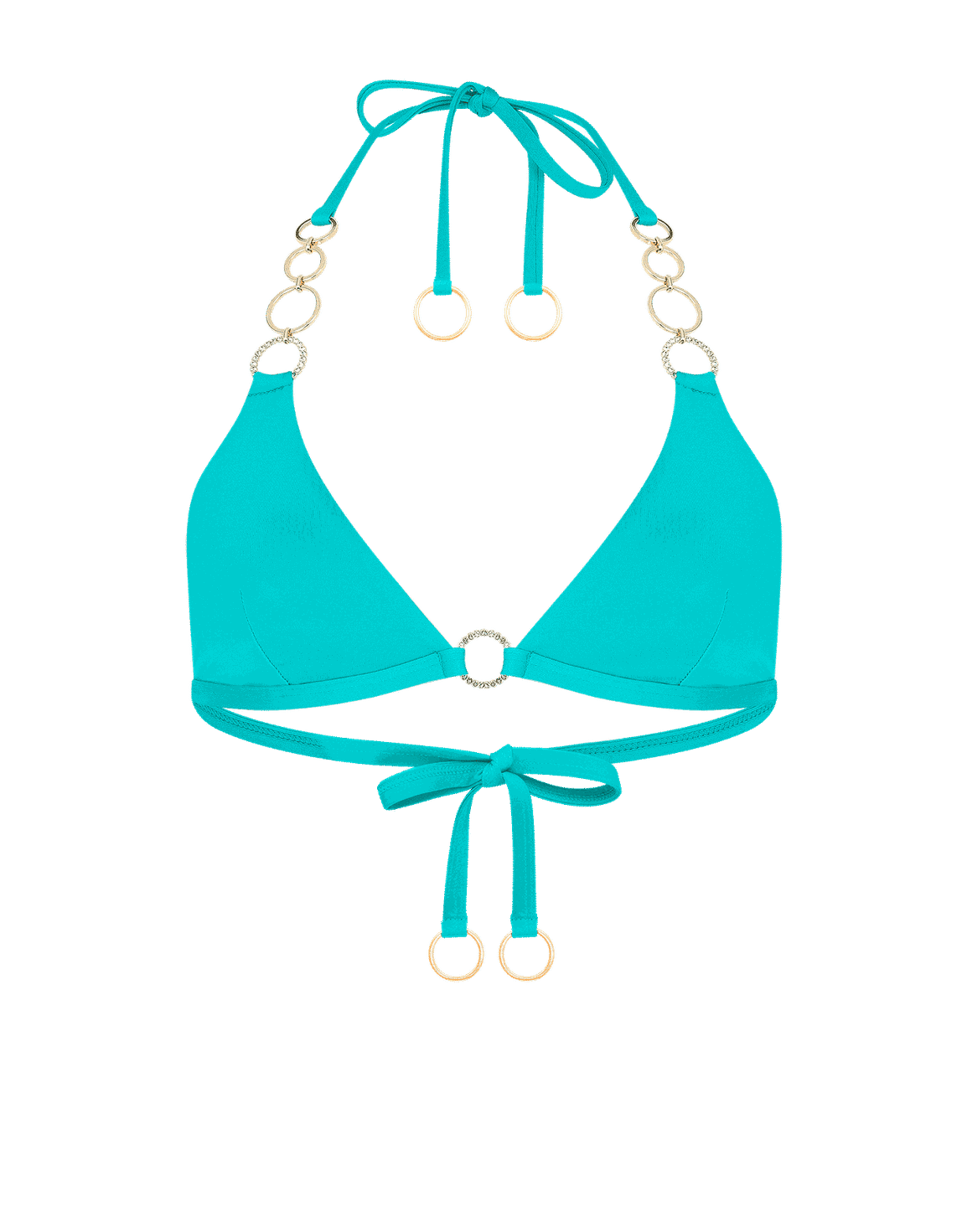 Lustia Bikini Top Turquoise/Gold | Agent Provocateur