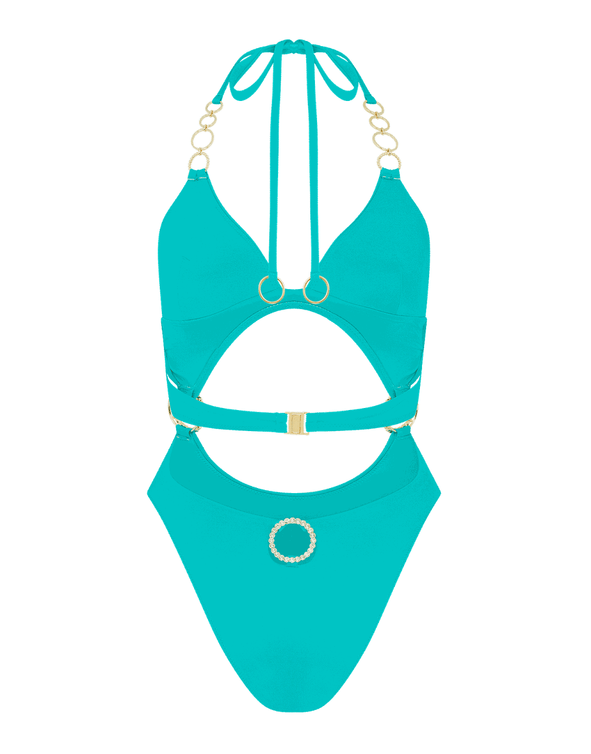 Lustia Swimsuit Turquoise/Gold | Agent Provocateur