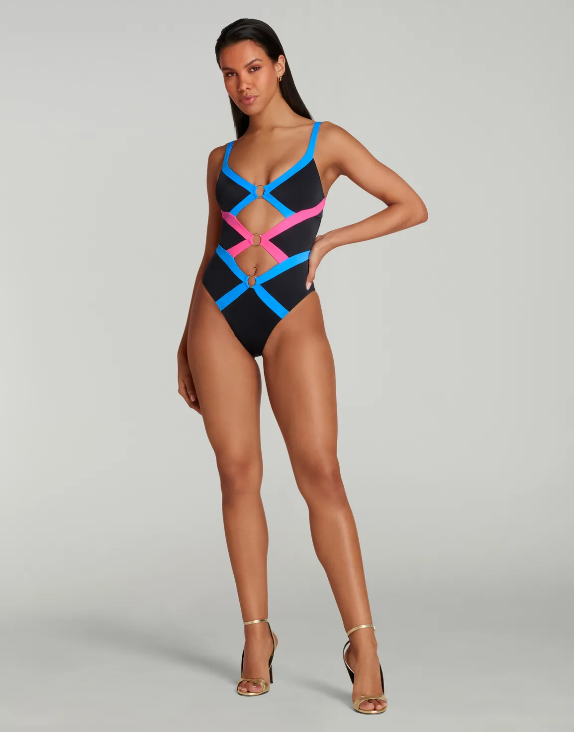 Imizia Swimsuit Black/Blue/Pink | Agent Provocateur