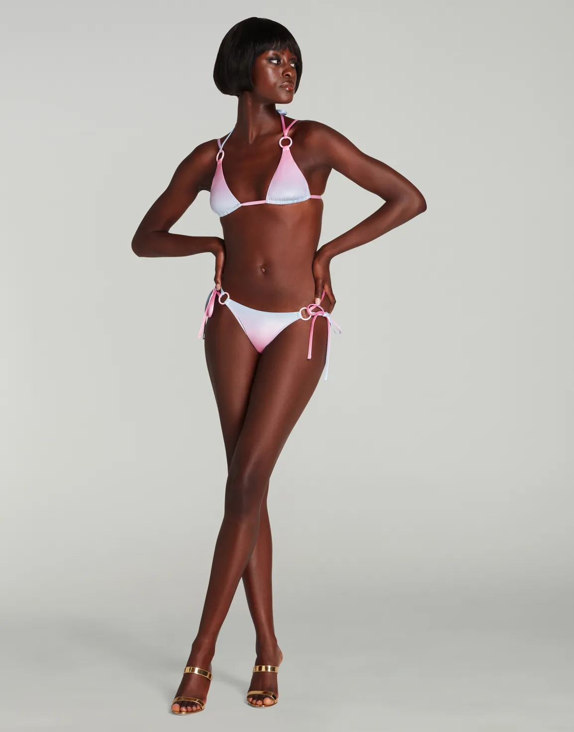 Starlie Bikini Bottom Pink/Blue | Agent Provocateur