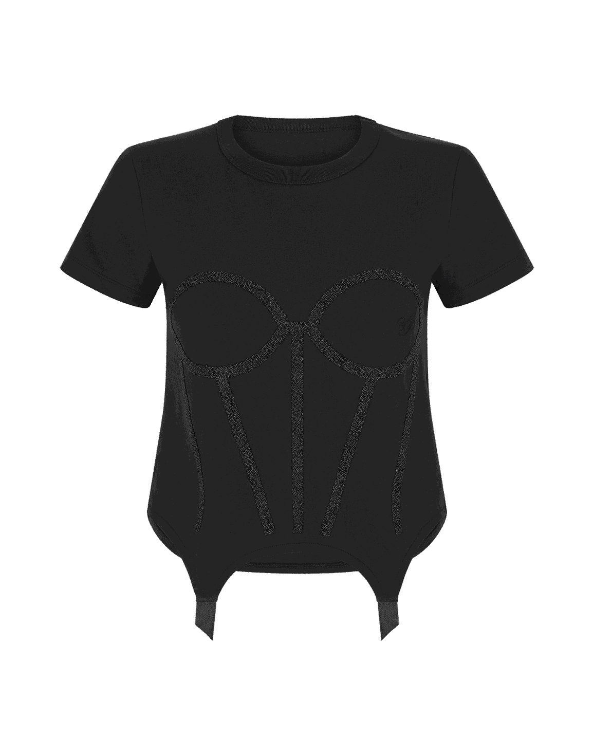 Blakley Crop T-Shirt Black | Agent Provocateur