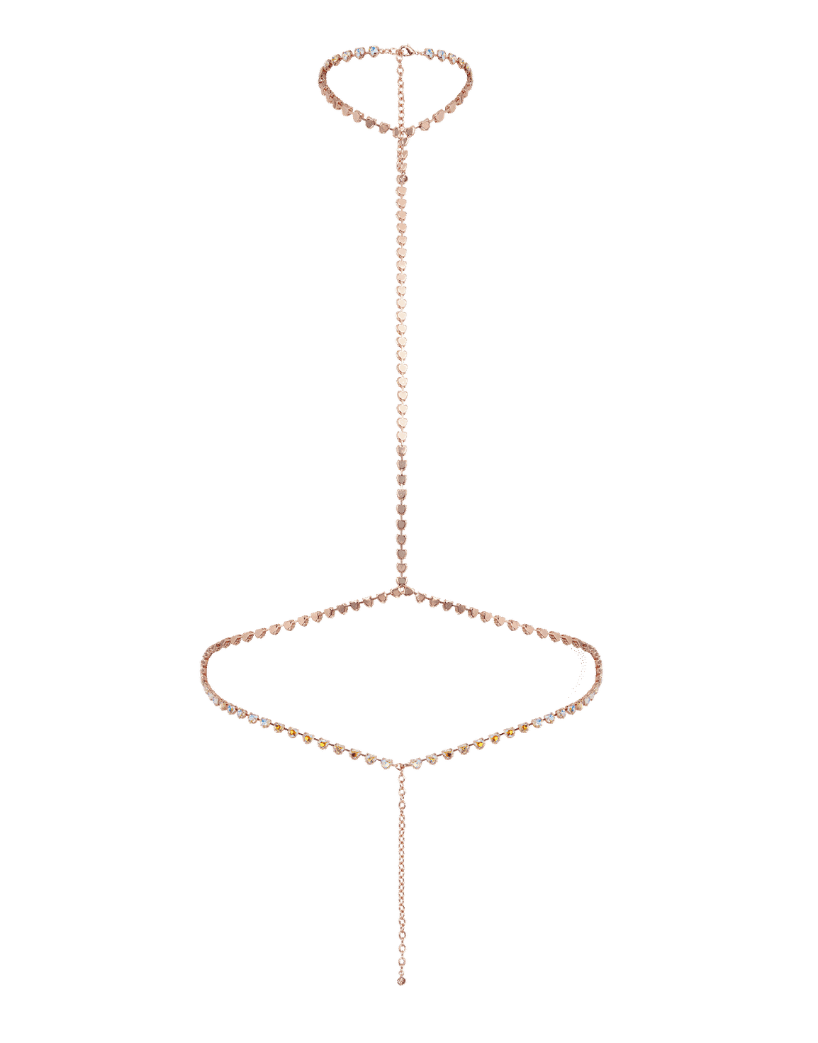 Zaylee Body Chain Iridescent/Rose Gold | Agent Provocateur