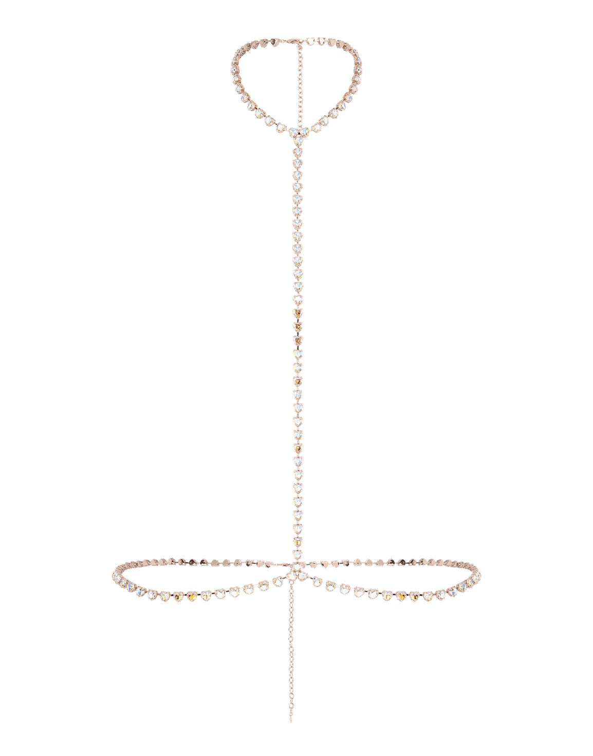 Zaylee Body Chain Iridescent/Rose Gold | Agent Provocateur