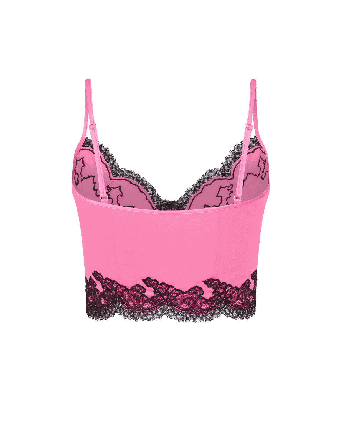 Amelea Crop Top Candy Pink/Black | Agent Provocateur