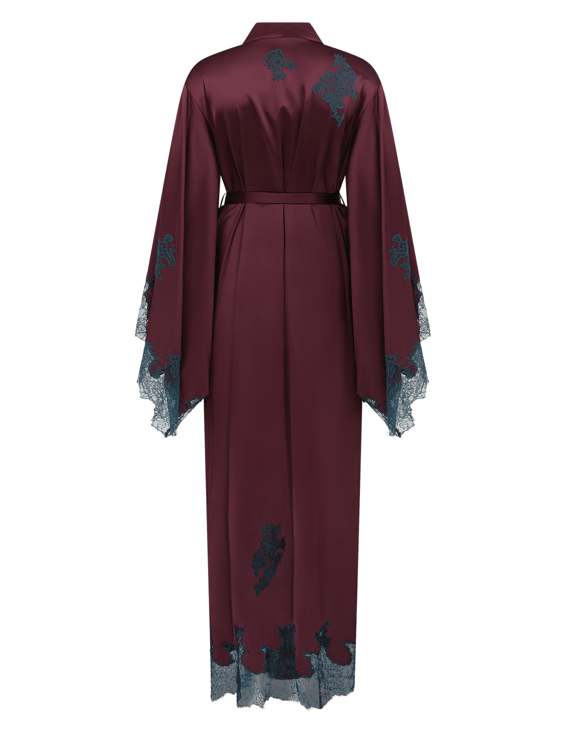Christi Long Kimono Plum/Dark Green | Agent Provocateur