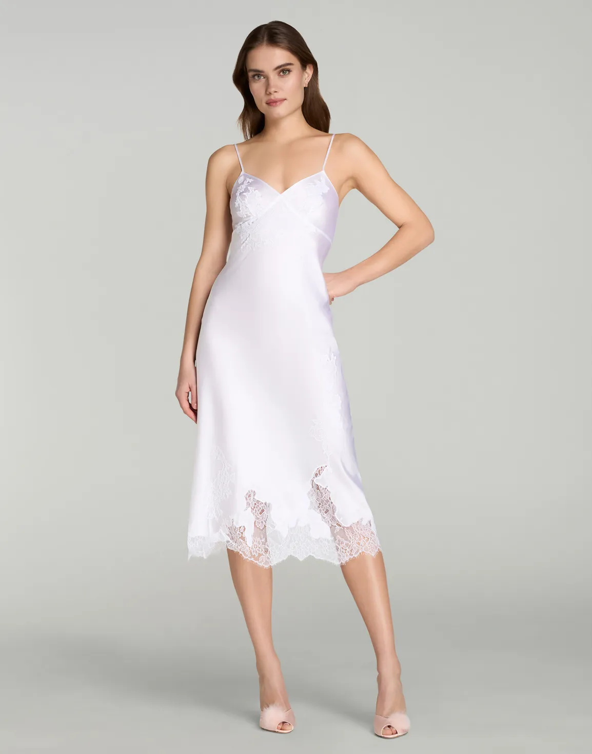 Christi Long Slip White/White | Agent Provocateur