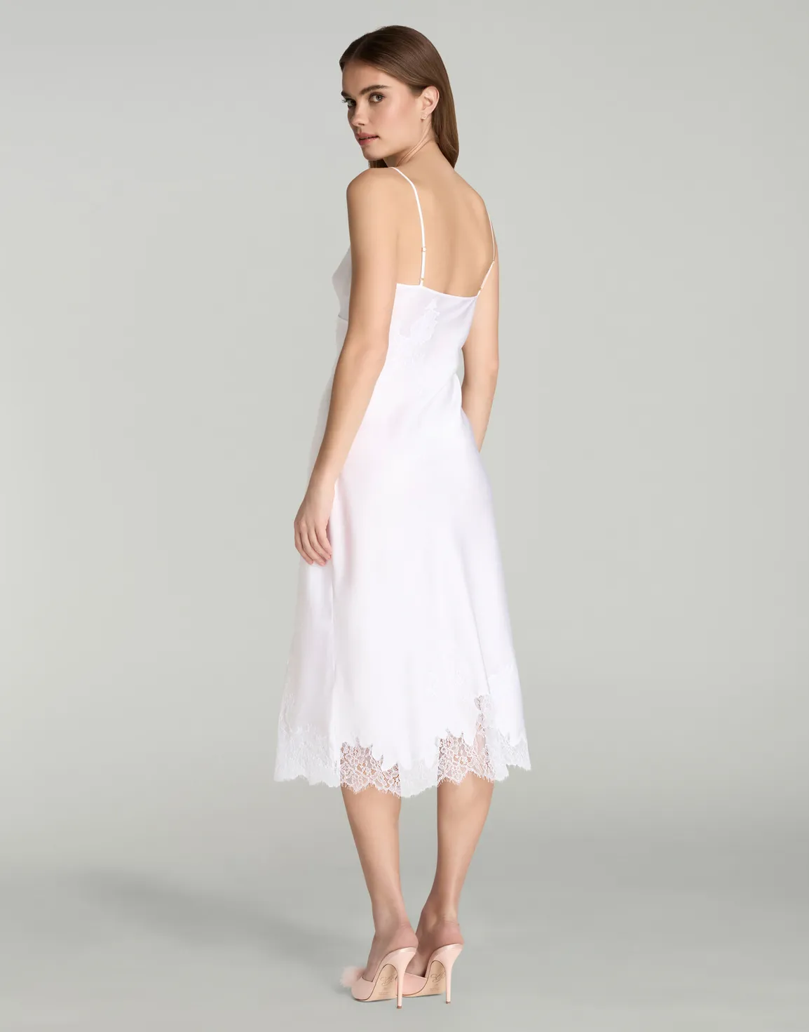 Christi Long Slip White/White | Agent Provocateur