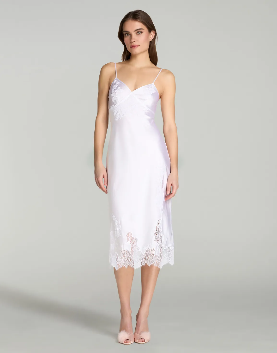Christi Long Slip White/White | Agent Provocateur