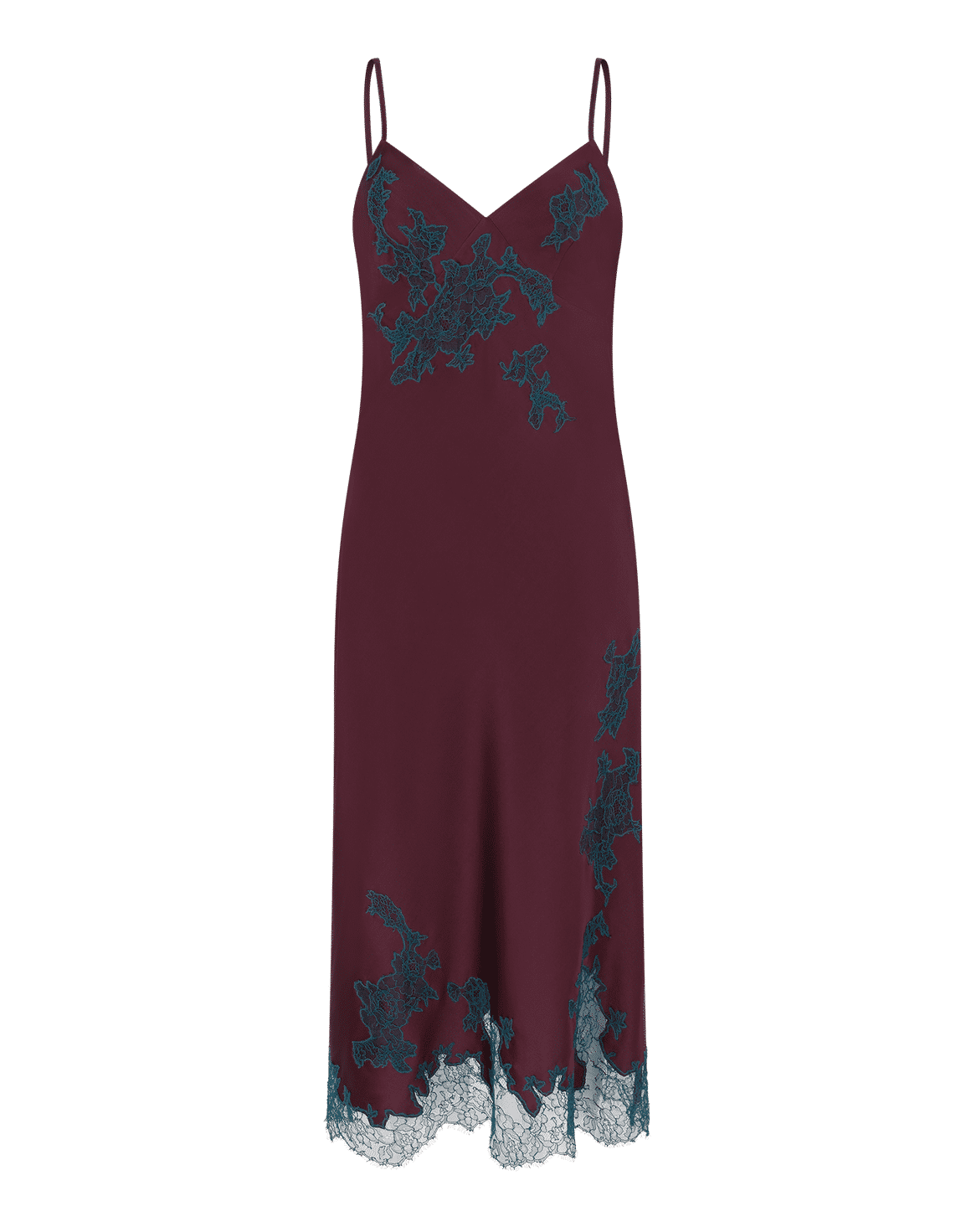 Christi Long Slip Plum/Dark Green | Agent Provocateur