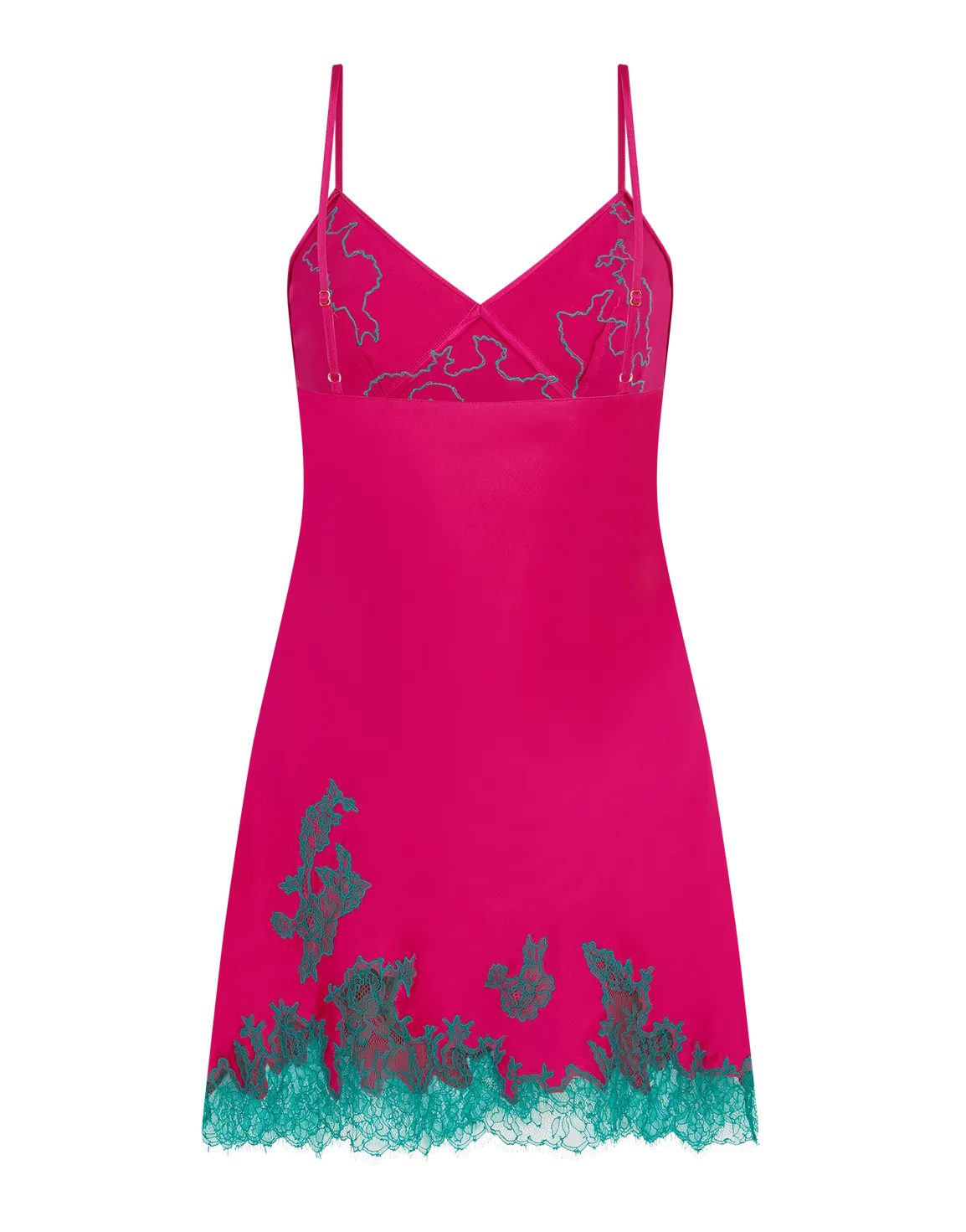 Christi Short Slip Green/Fuchsia | Agent Provocateur