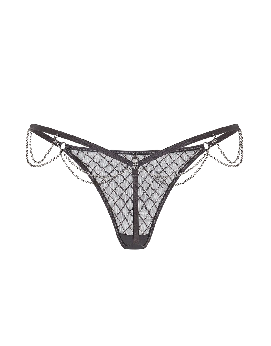 Chrystelle Trixie Thong Silver | Agent Provocateur