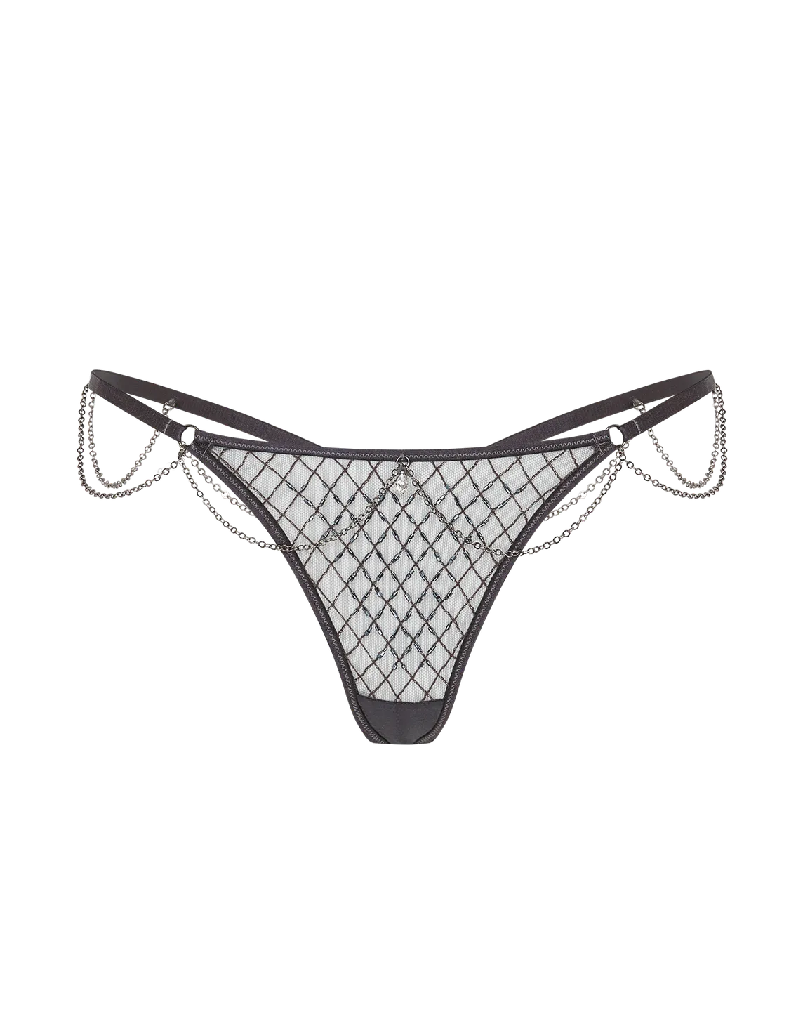 Chrystelle Trixie Thong Silver | Agent Provocateur