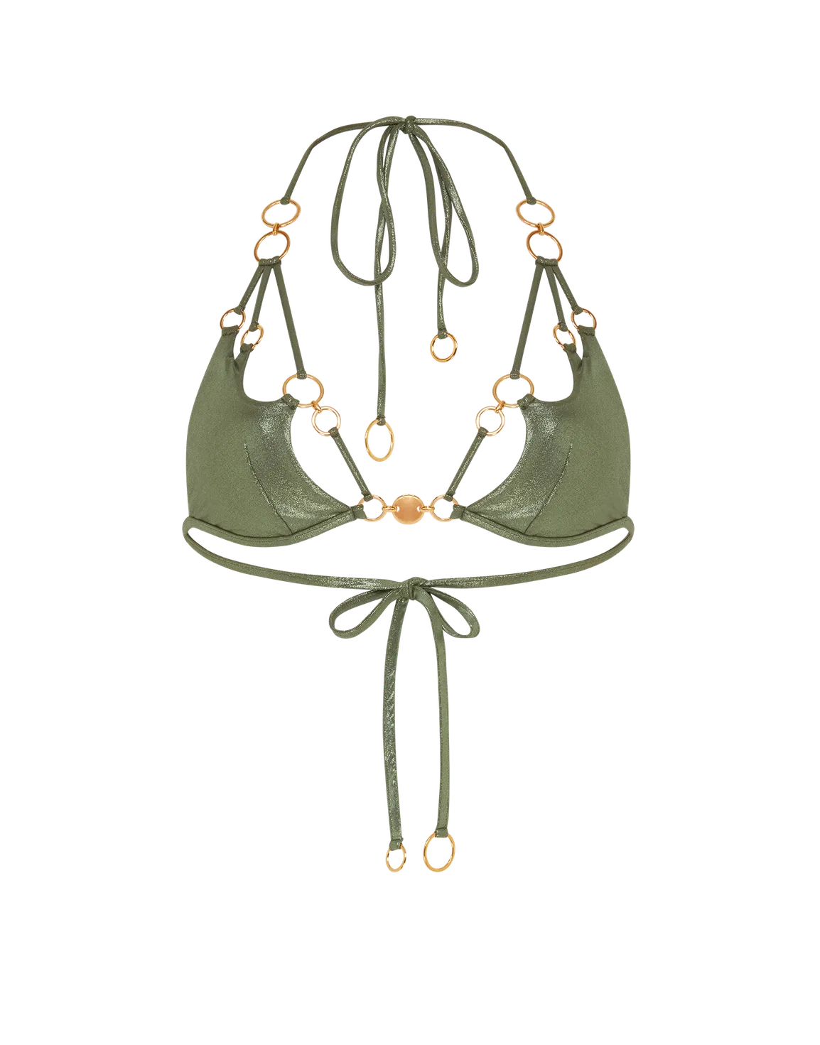 Davine Bikini Top Green/Gold | Agent Provocateur