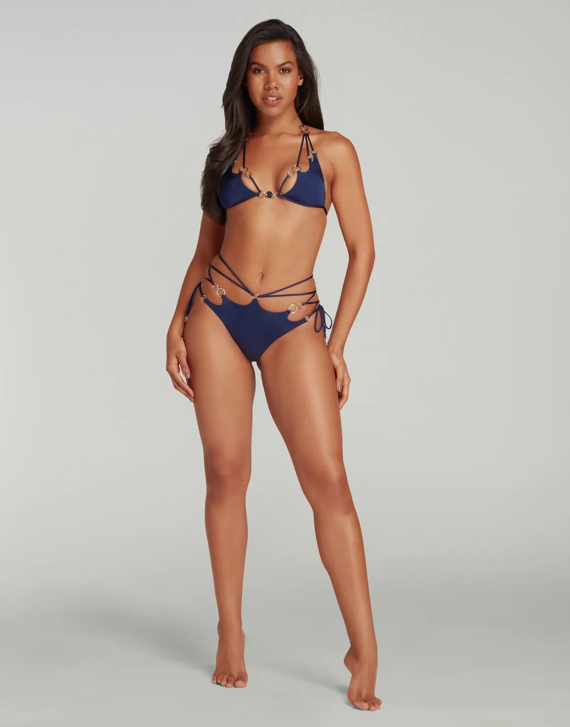 Davine Bikini Top in Navy/Silver | By Agent Provocateur All Swimwear