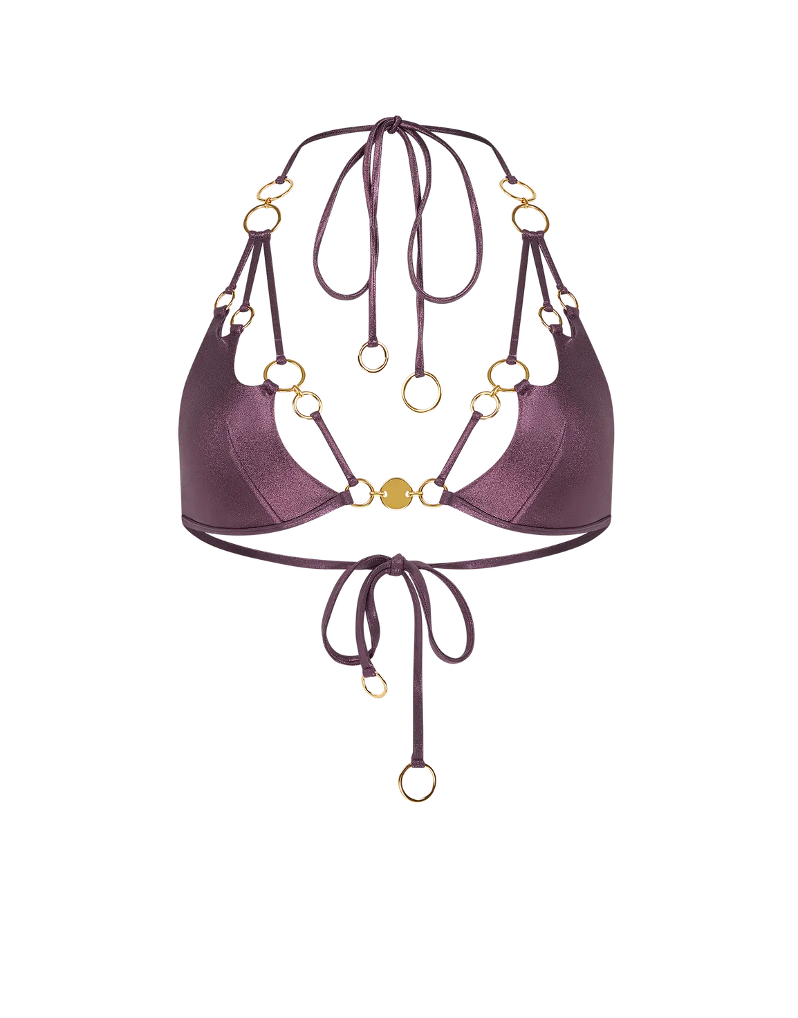 Davine Bikini Top Plum/Gold | Agent Provocateur