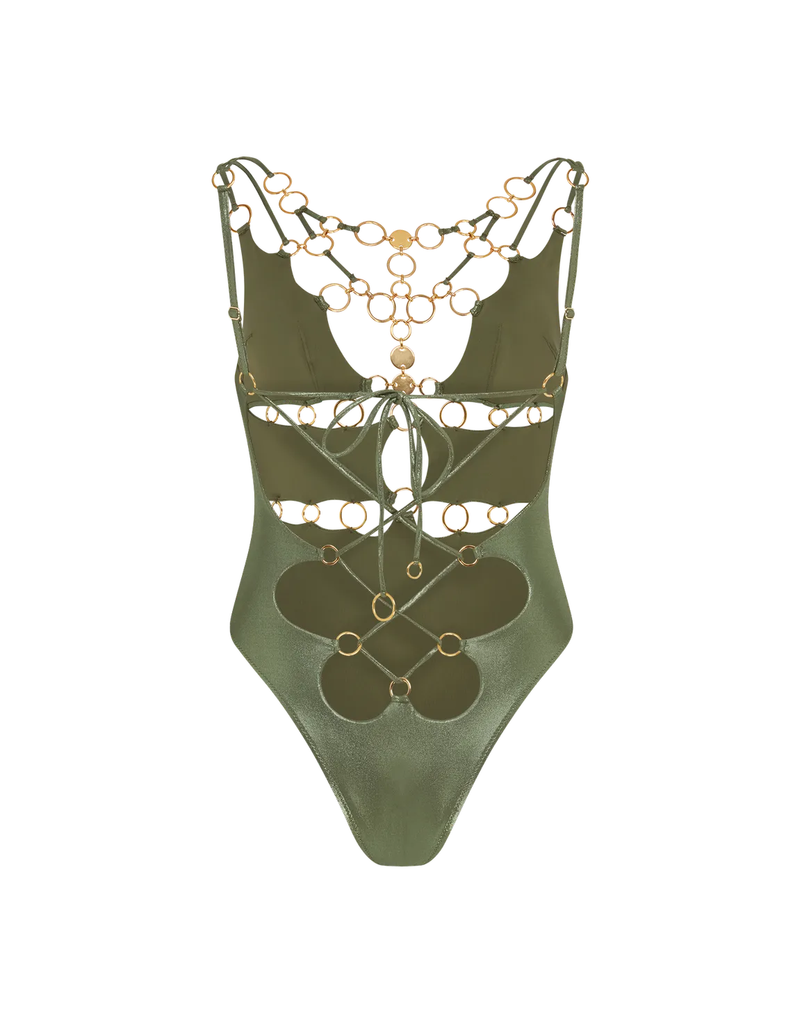 Davine Swimsuit Green/Gold | Agent Provocateur