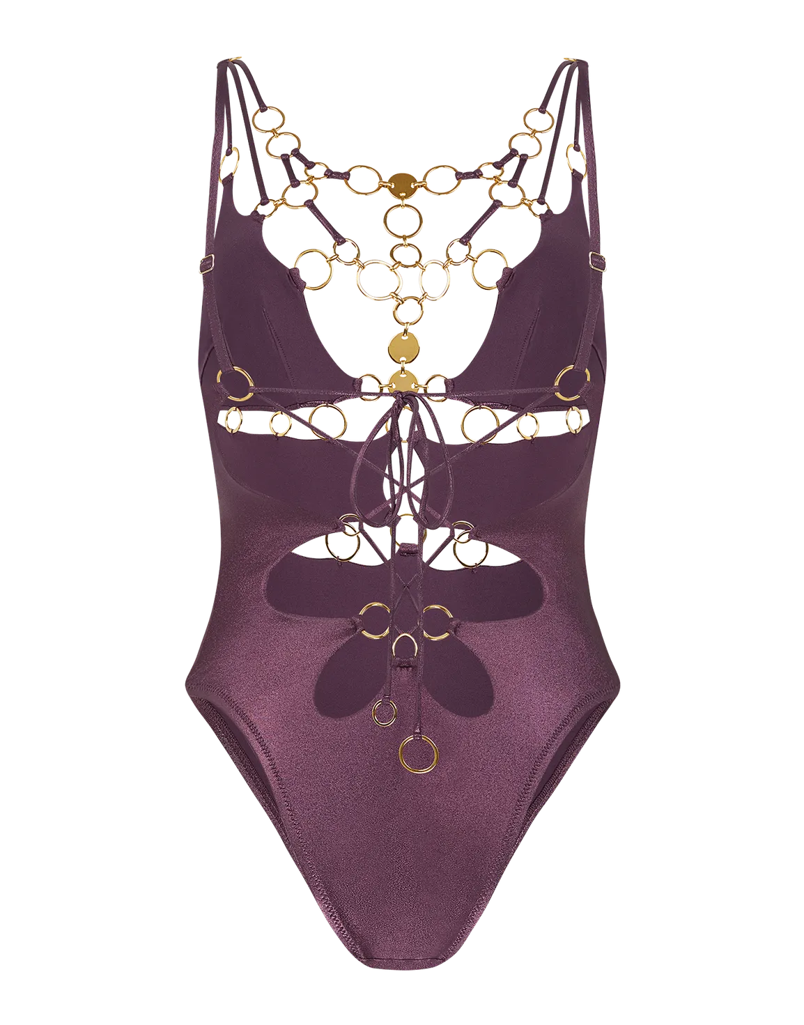 Davine Swimsuit Plum/Gold | Agent Provocateur