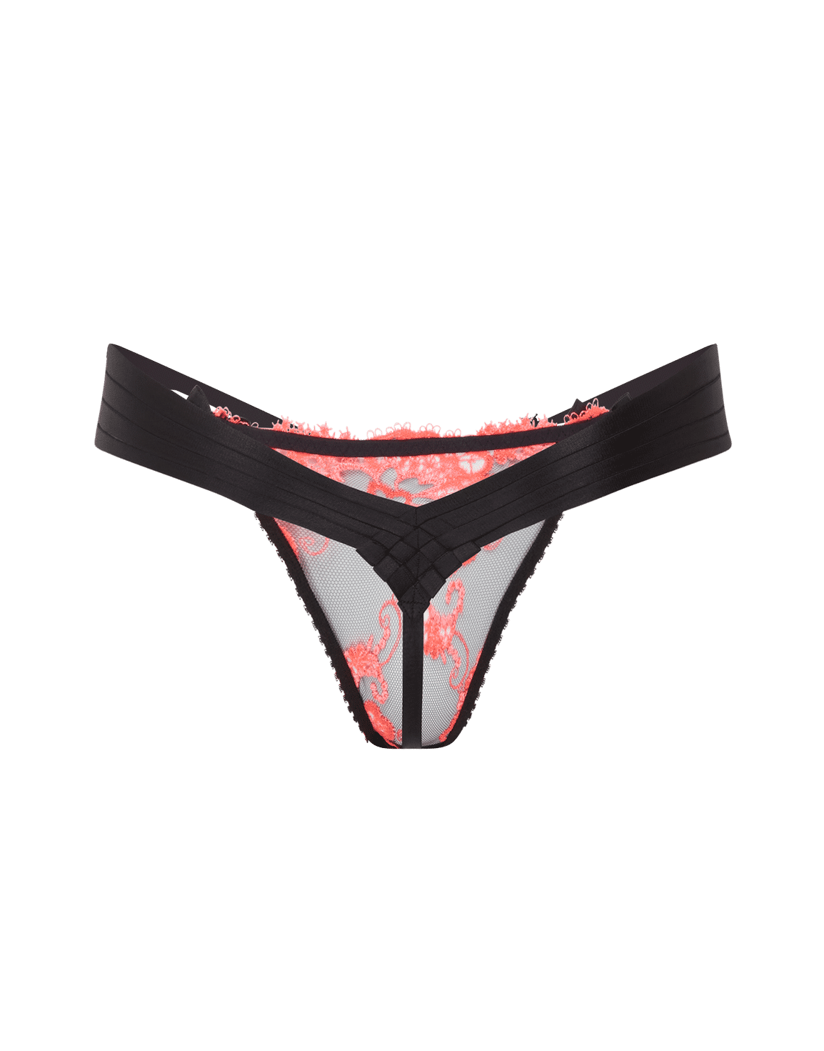 Dioni Thong Black/Neon Pink | Agent Provocateur