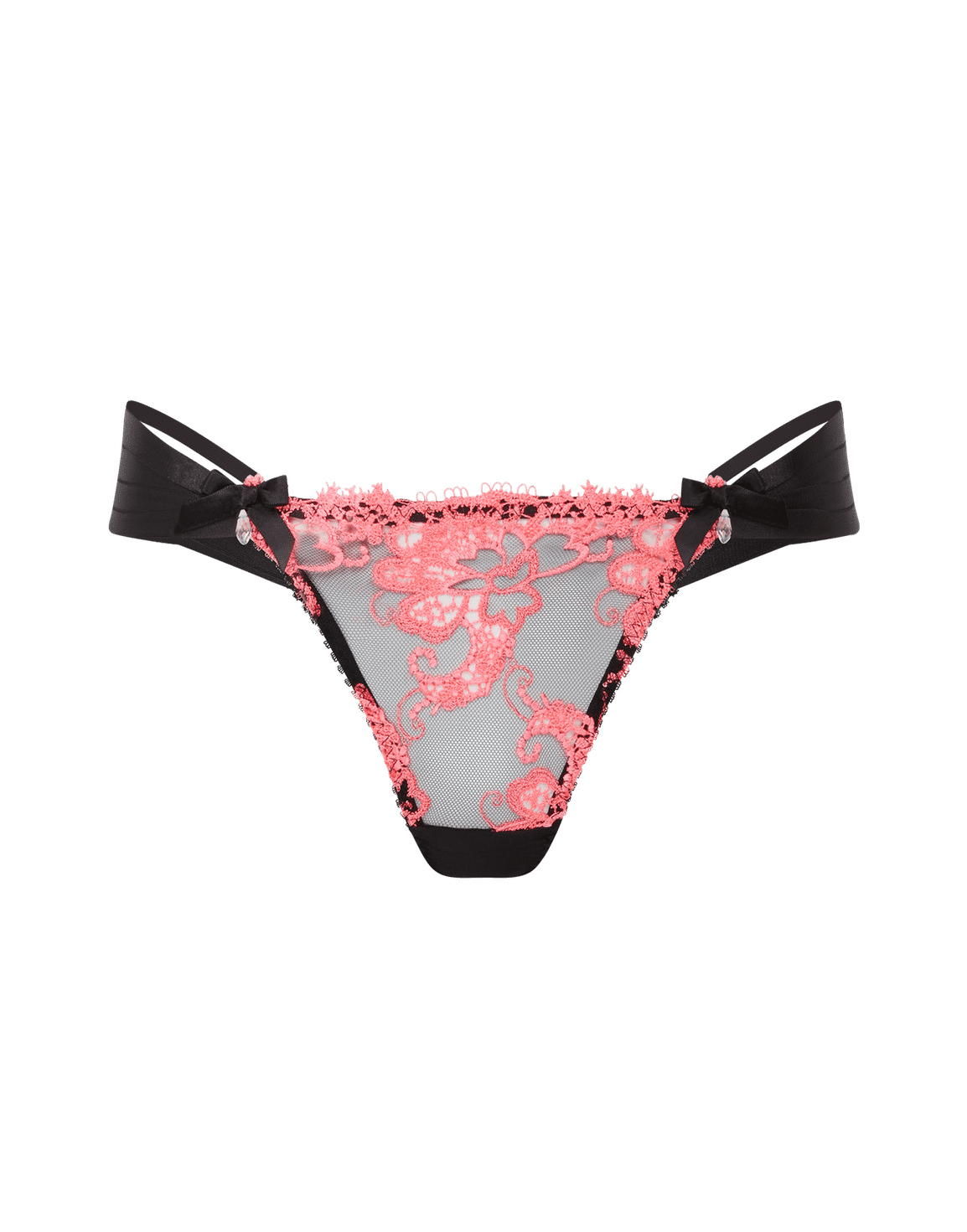 Dioni Thong Black/Neon Pink | Agent Provocateur