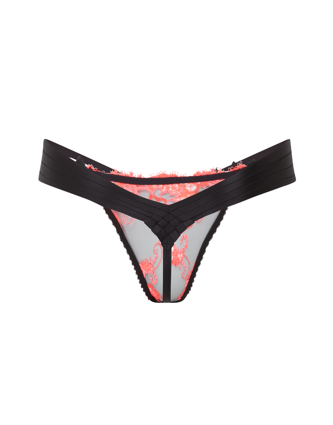 Dioni Thong Black/Neon Pink | Agent Provocateur