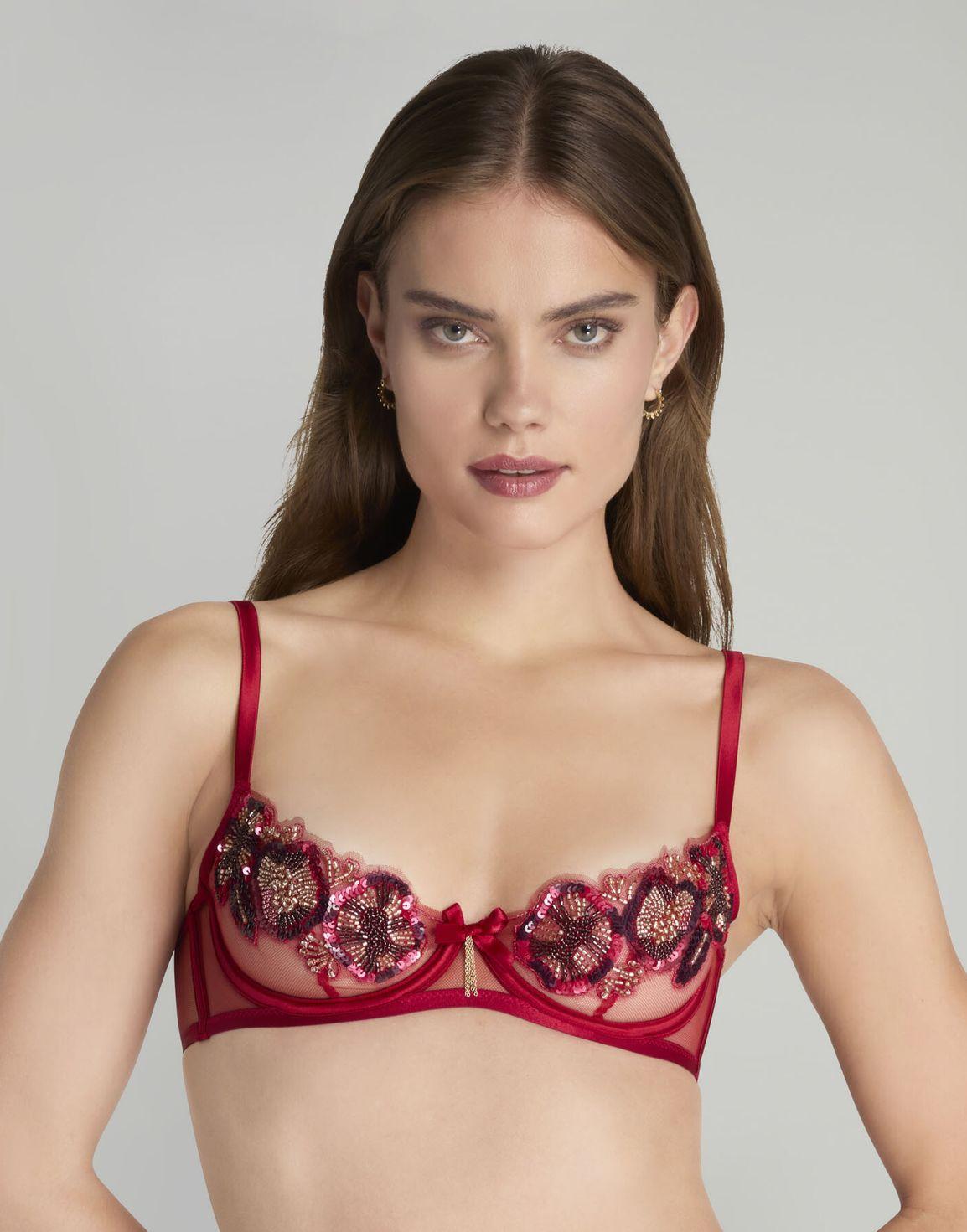 Giana Demi Cup Underwired Bra Red | Agent Provocateur