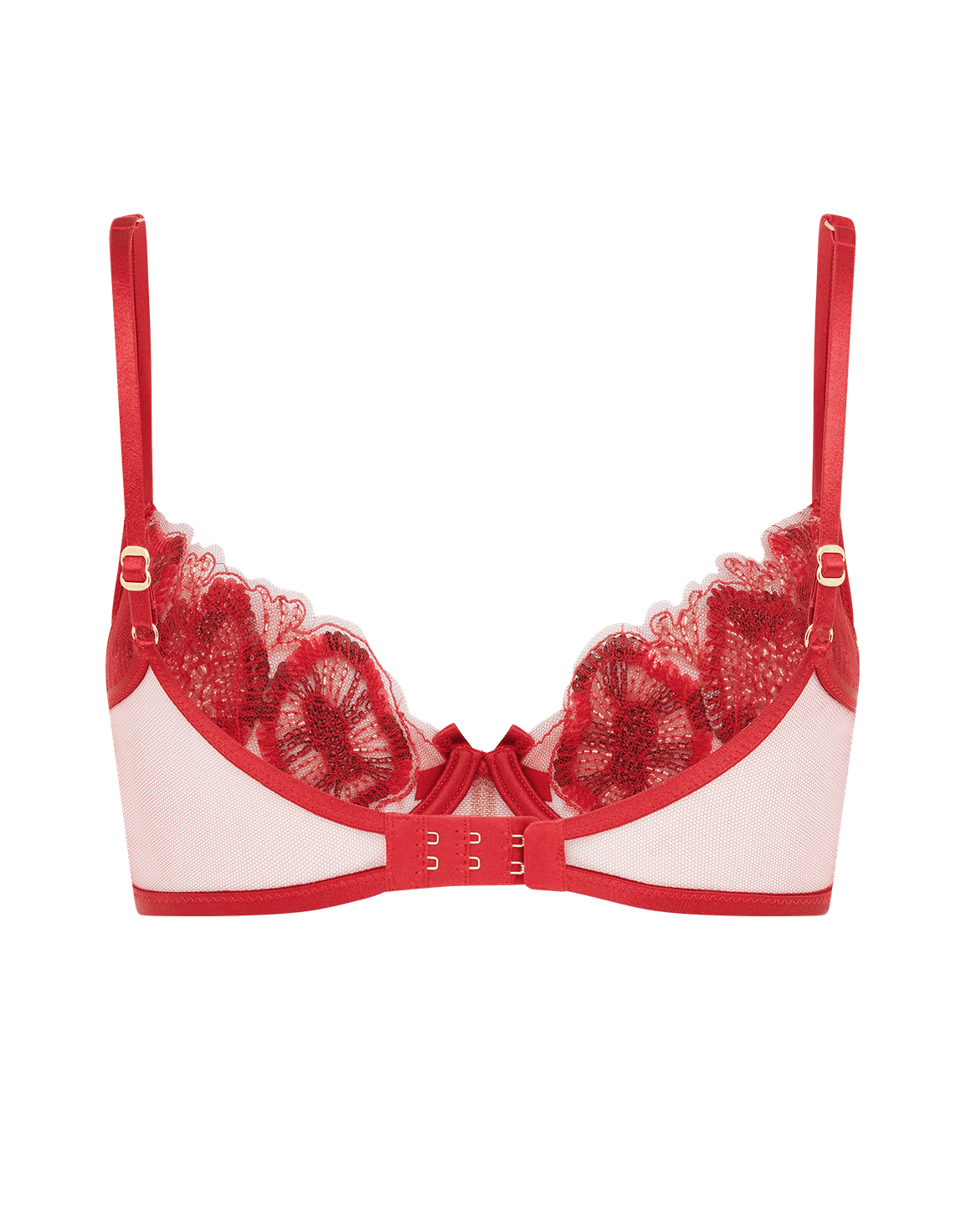 Giana Demi Cup Underwired Bra Red | Agent Provocateur