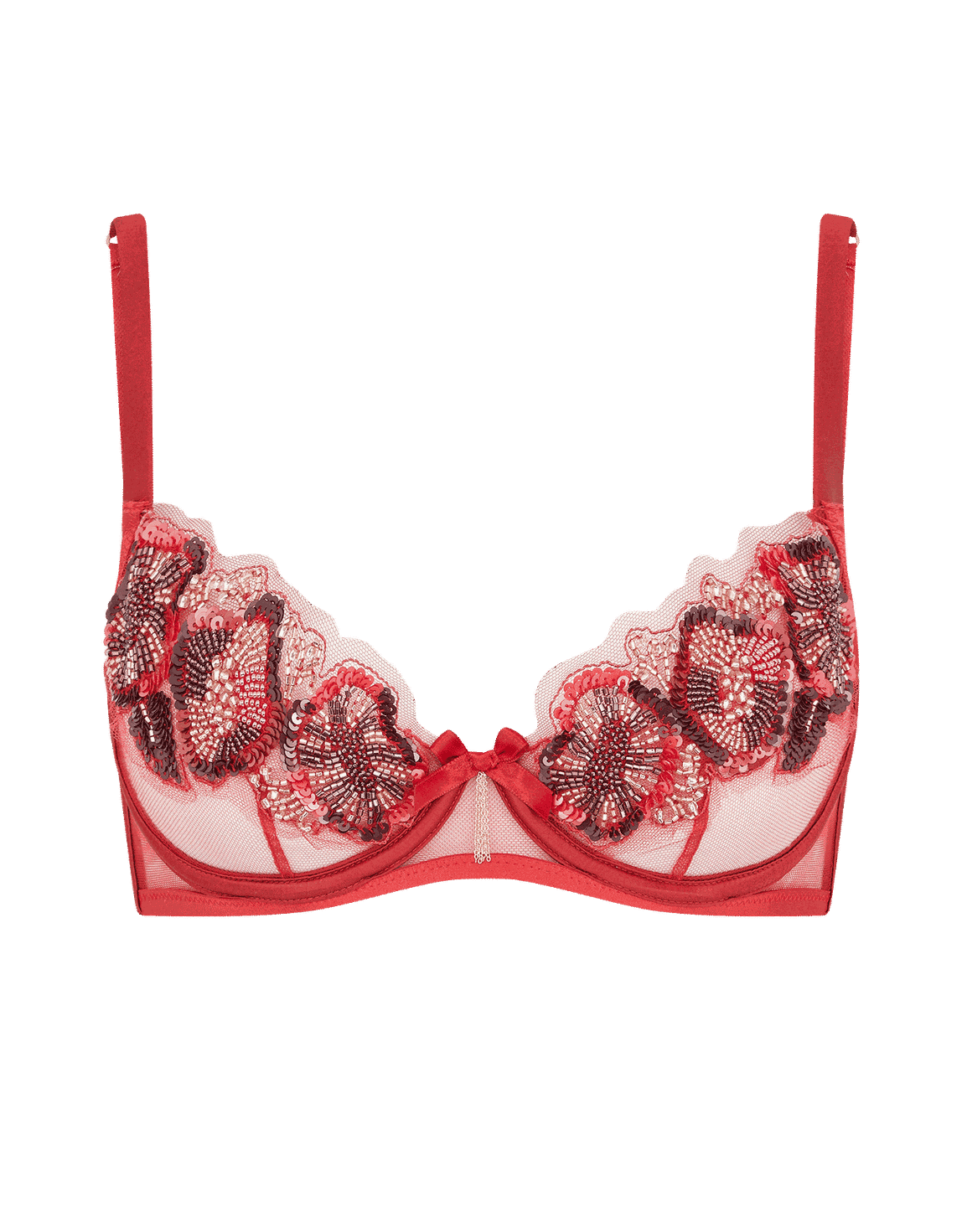 Giana Demi Cup Underwired Bra Red | Agent Provocateur