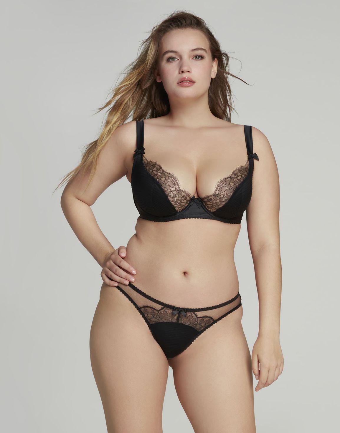 Helene Plunge Underwired Bra Black | Agent Provocateur