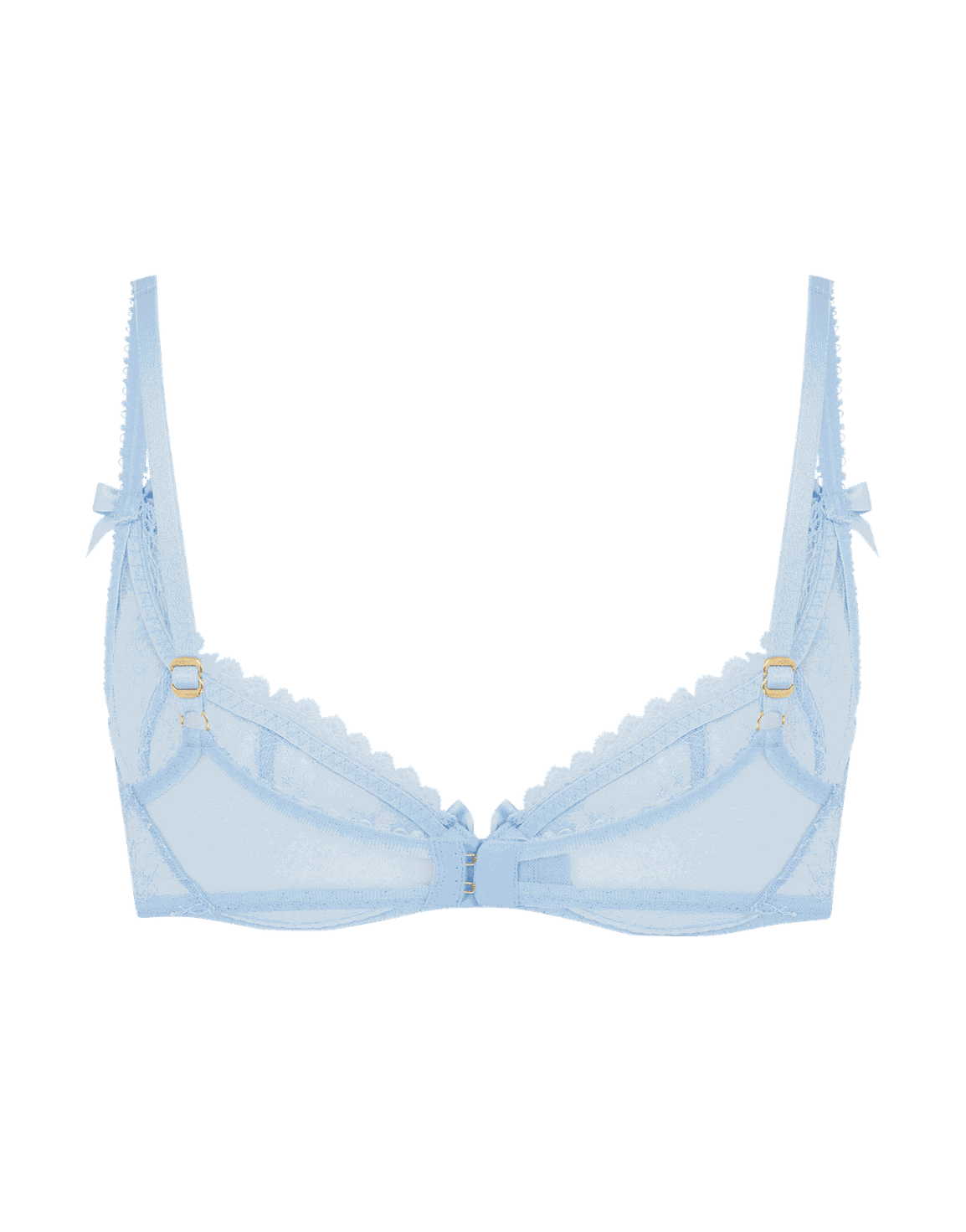 Hinda Demi Cup Plunge Underwired Bra Blue | Agent Provocateur