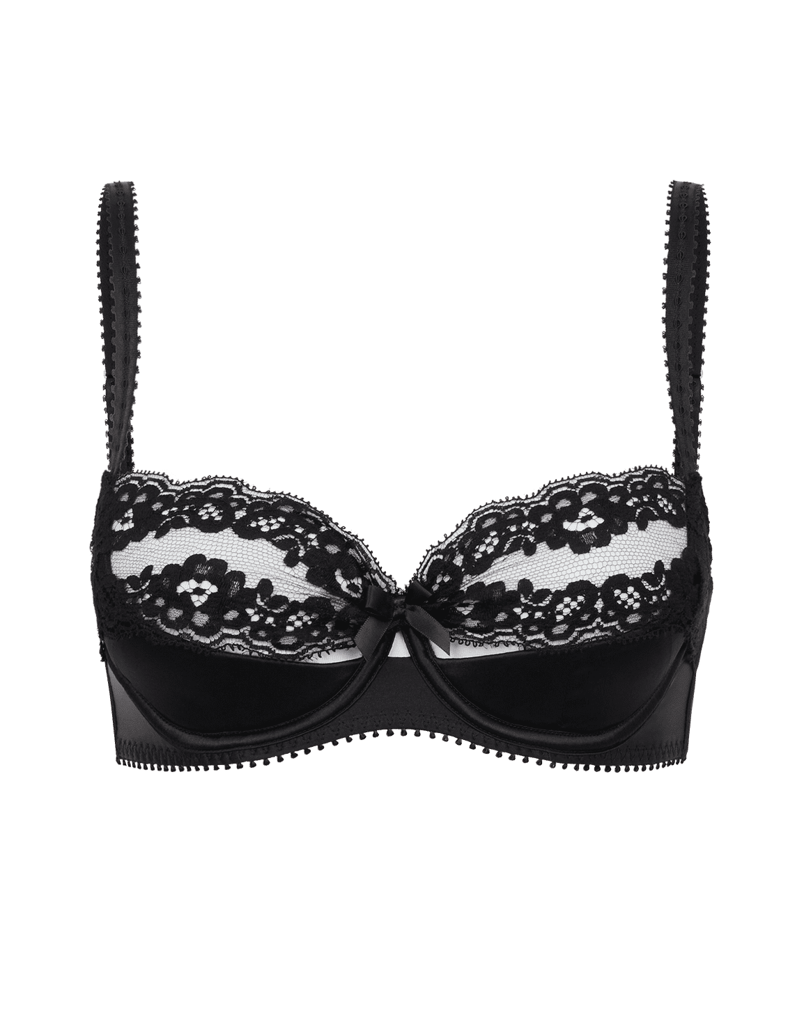 Lacy Balconette Underwired Bra Black | Agent Provocateur